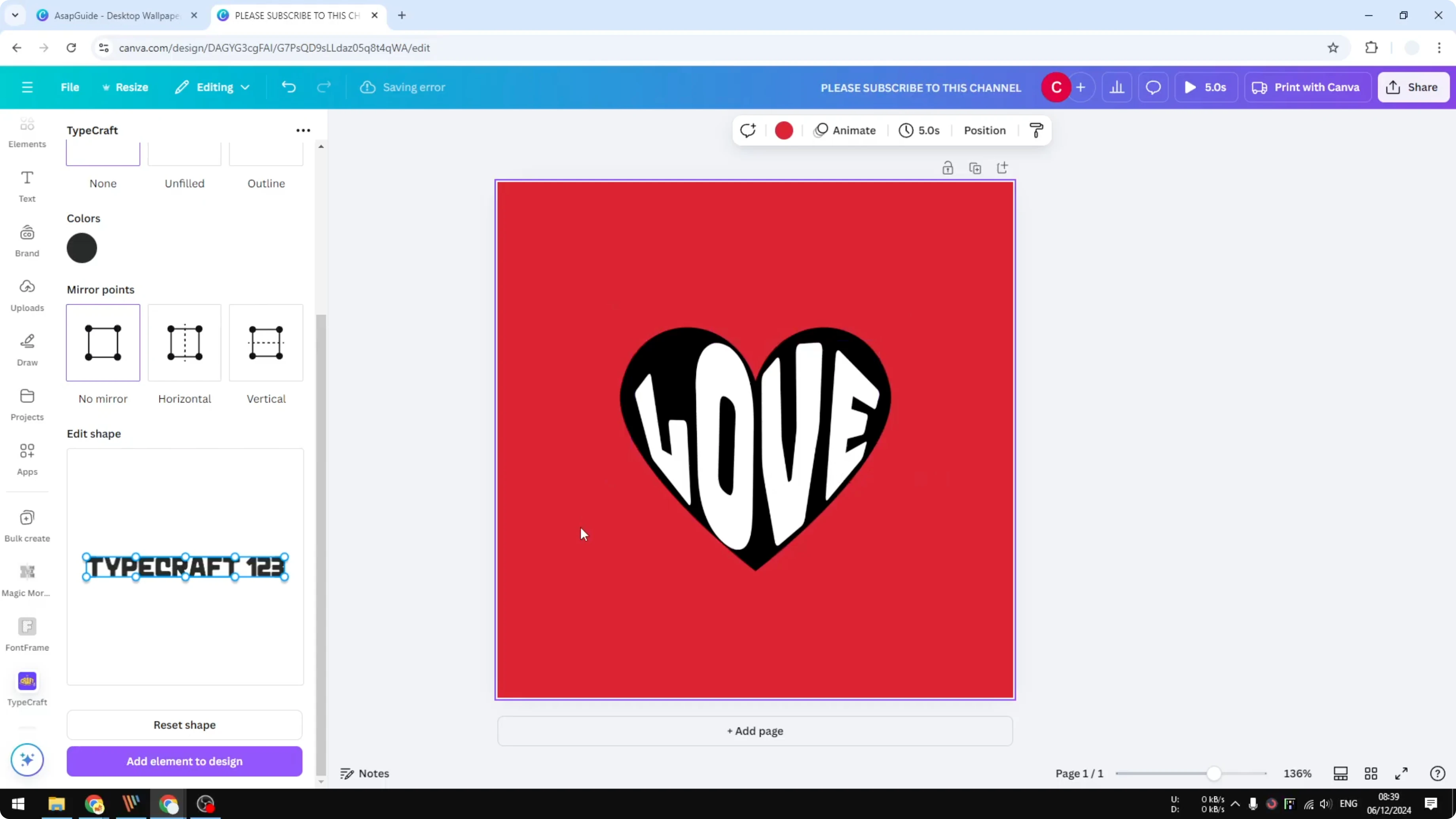 Screenshot from How to Attach Text to Shape in Canva at 193s
