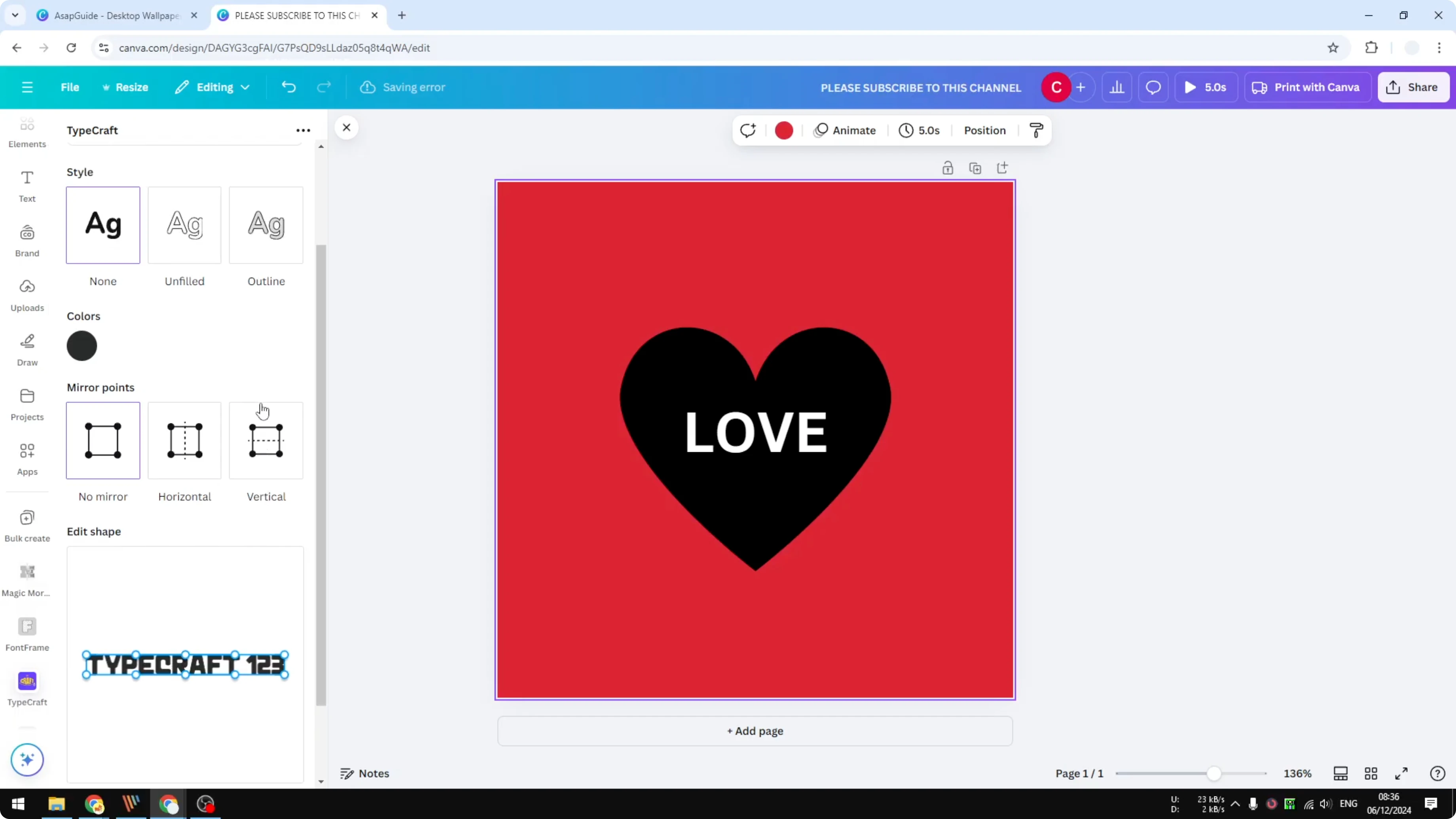 Screenshot from How to Attach Text to Shape in Canva at 42s