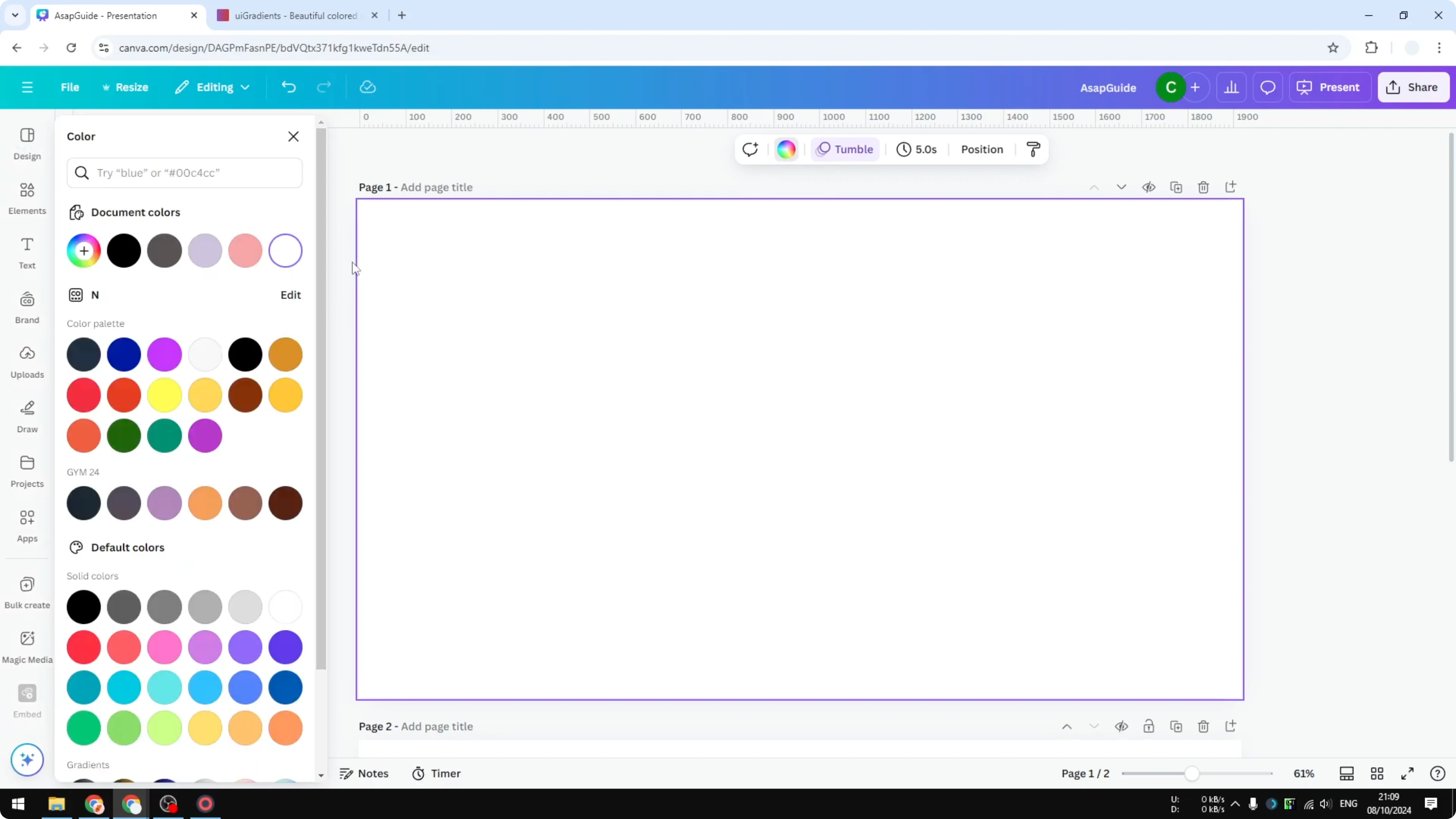 Screenshot from How to Make an Aura Gradient in Canva at 38s