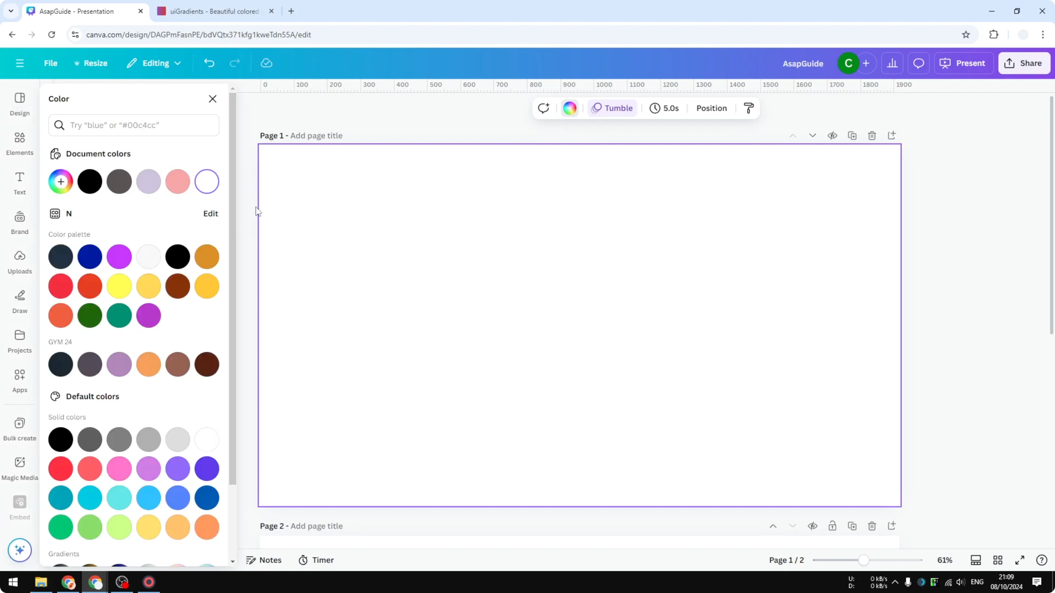 Screenshot from How to Make an Aura Gradient in Canva at 42s