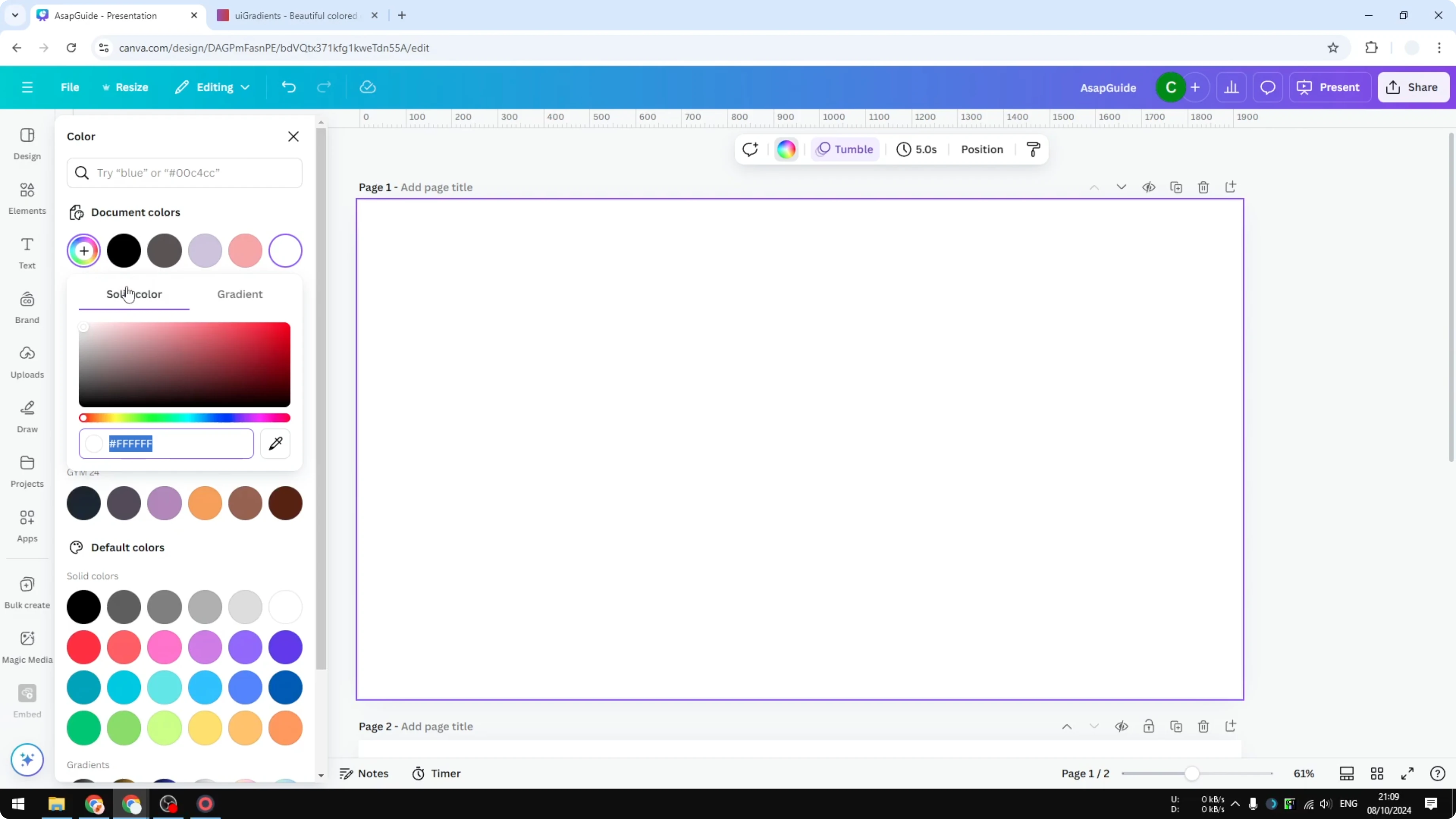 Screenshot from How to Make an Aura Gradient in Canva at 47s