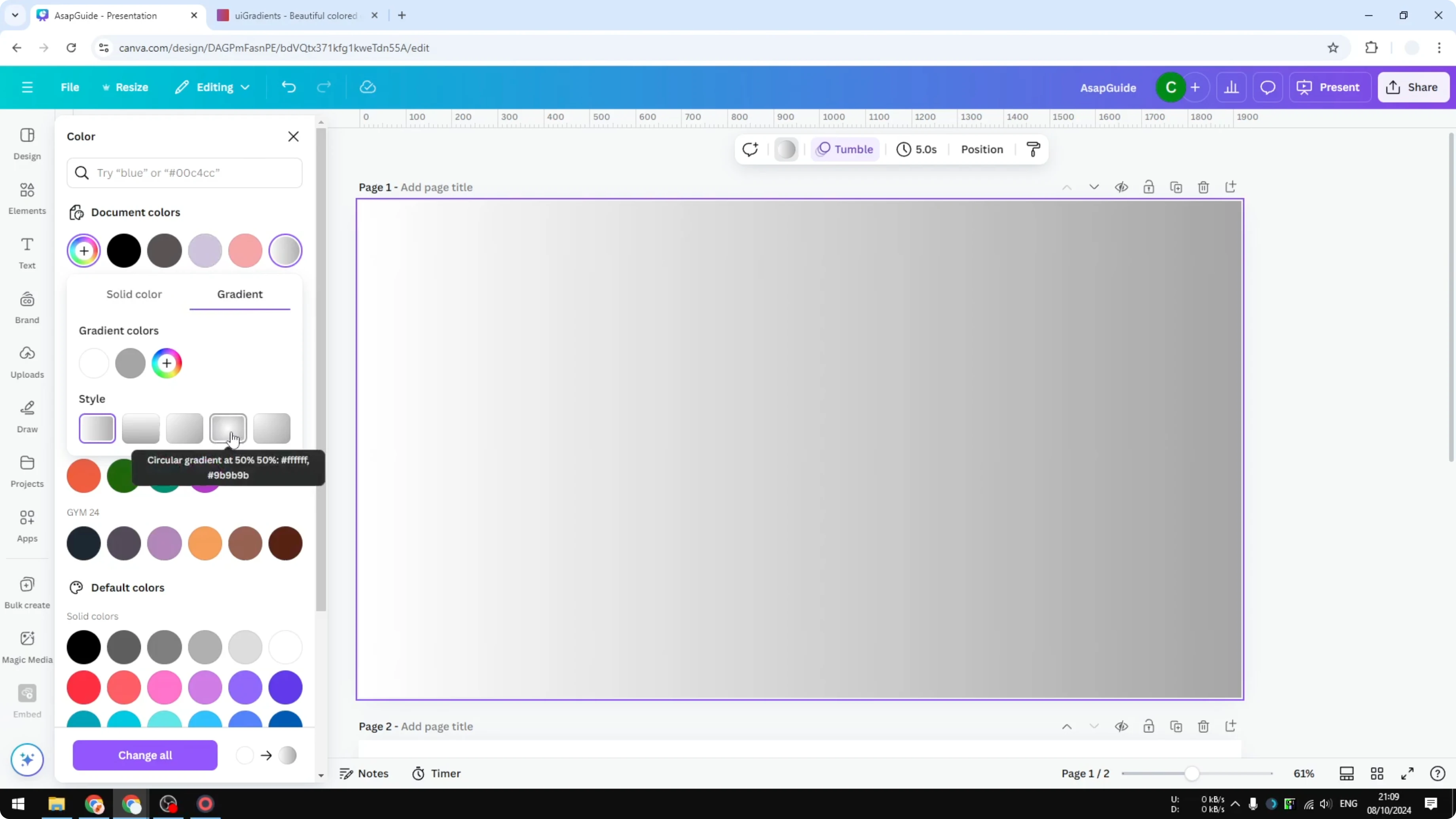 Screenshot from How to Make an Aura Gradient in Canva at 53s