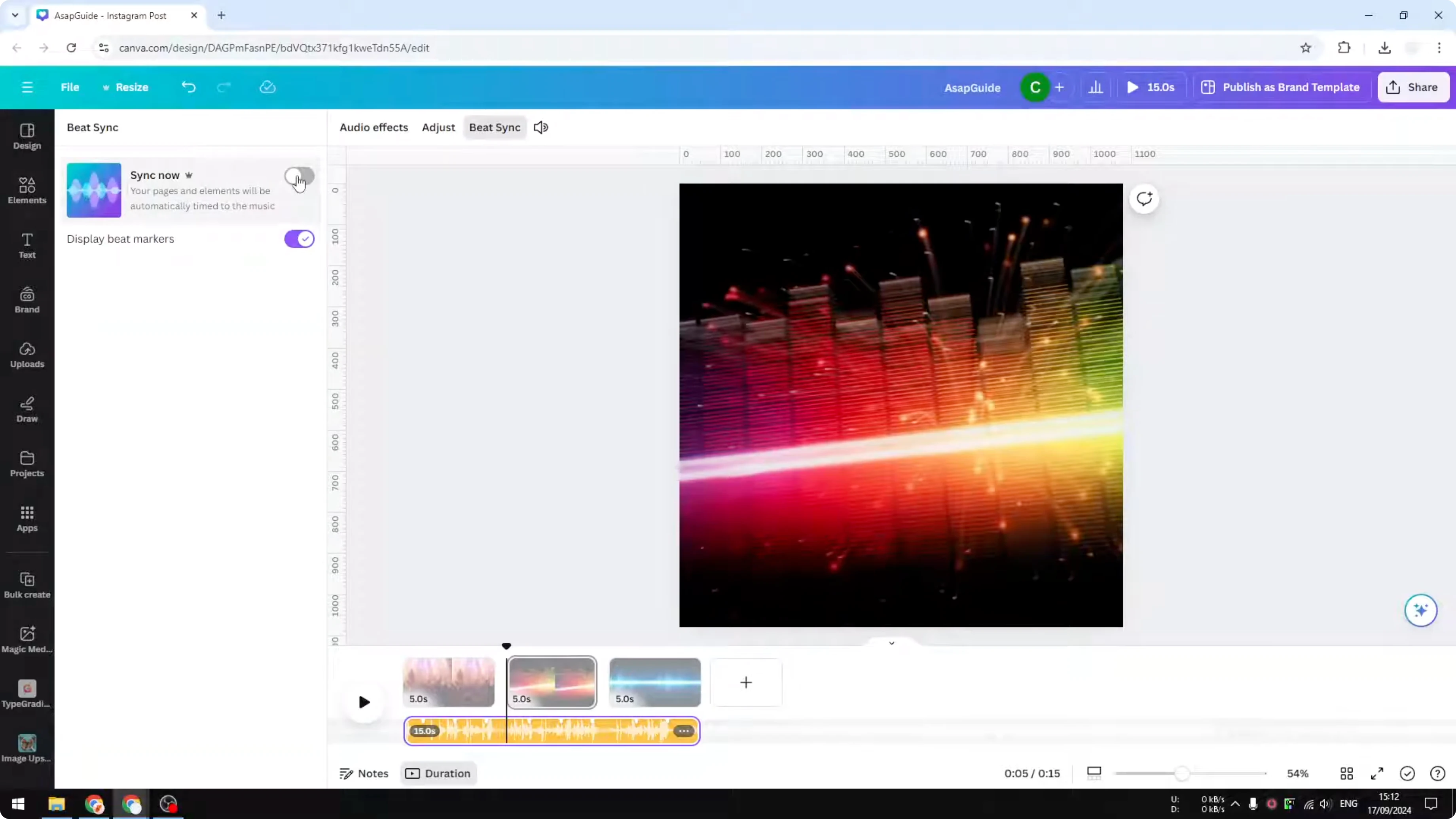 Screenshot from How to Use Beat Sync in Canva at 149s