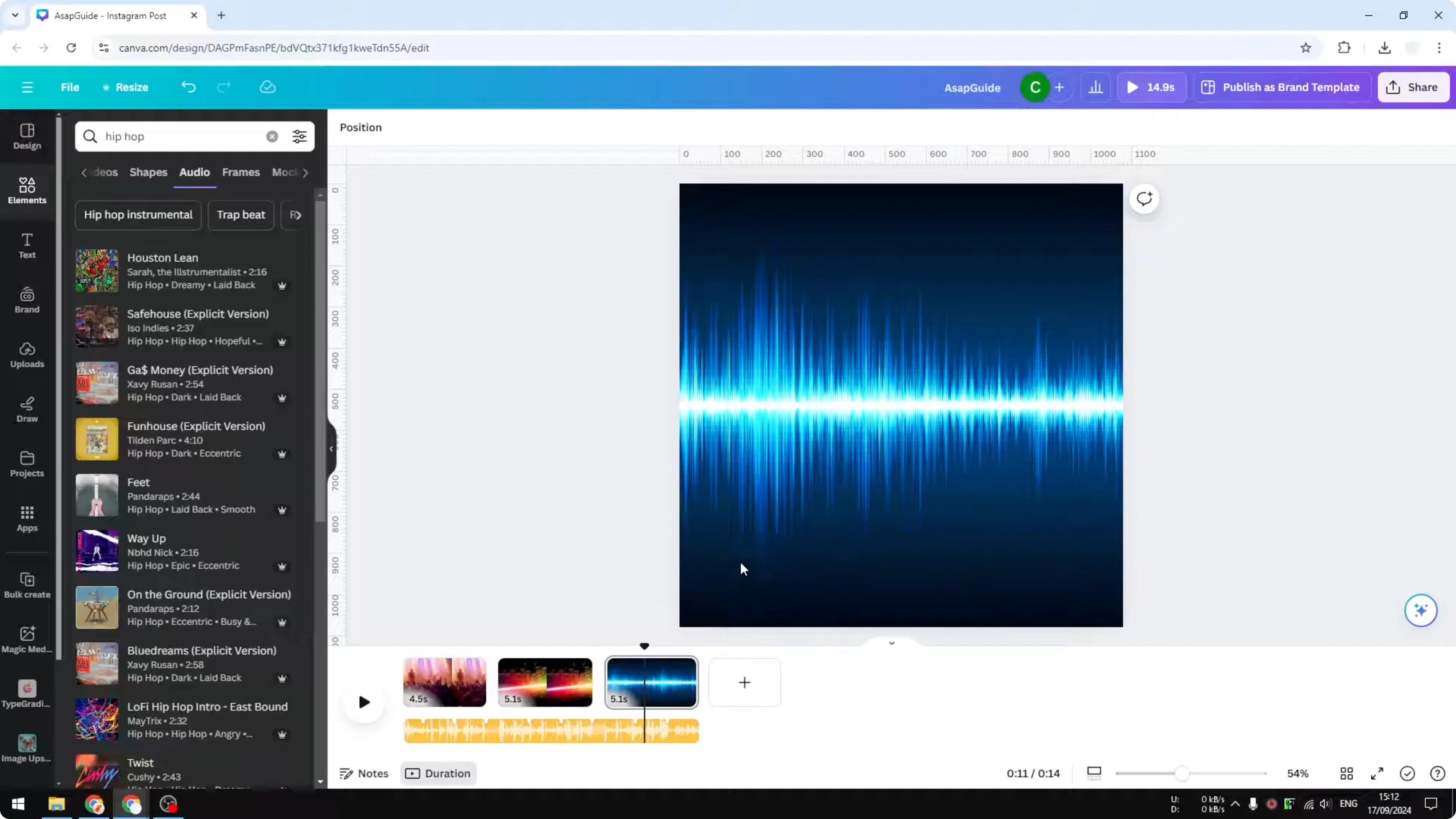Screenshot from How to Use Beat Sync in Canva at 193s