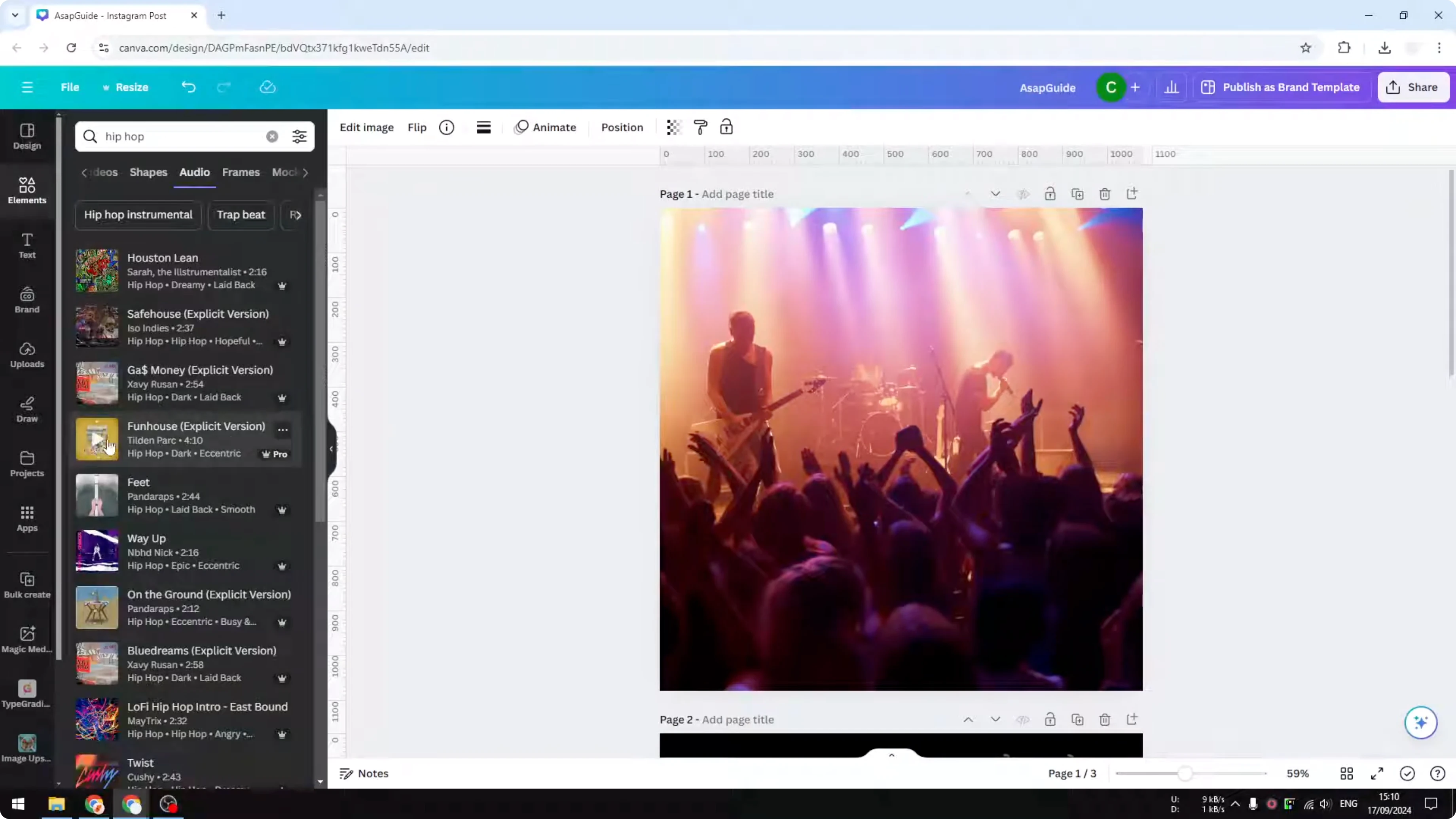 Screenshot from How to Use Beat Sync in Canva at 55s