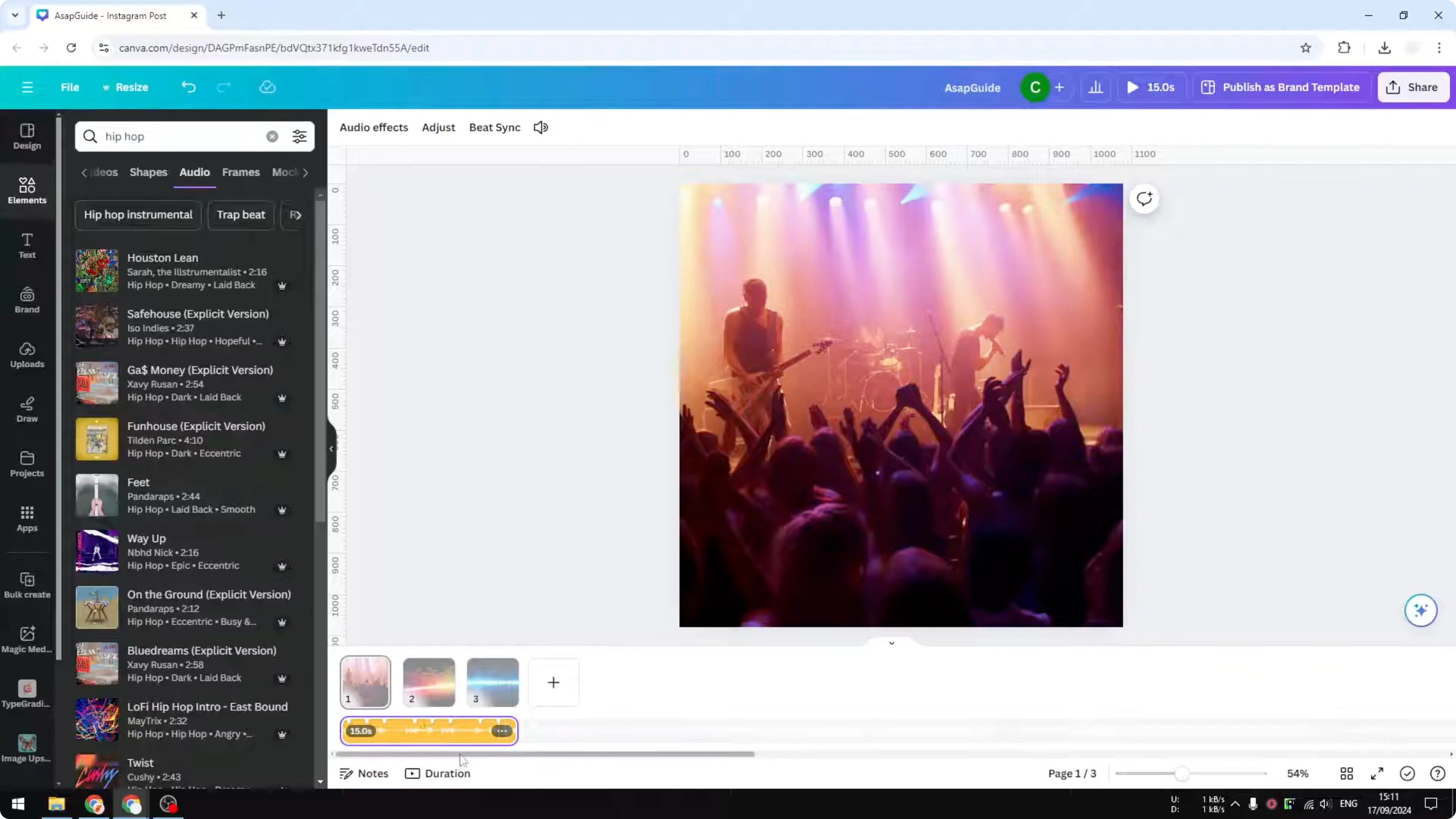 Screenshot from How to Use Beat Sync in Canva at 86s