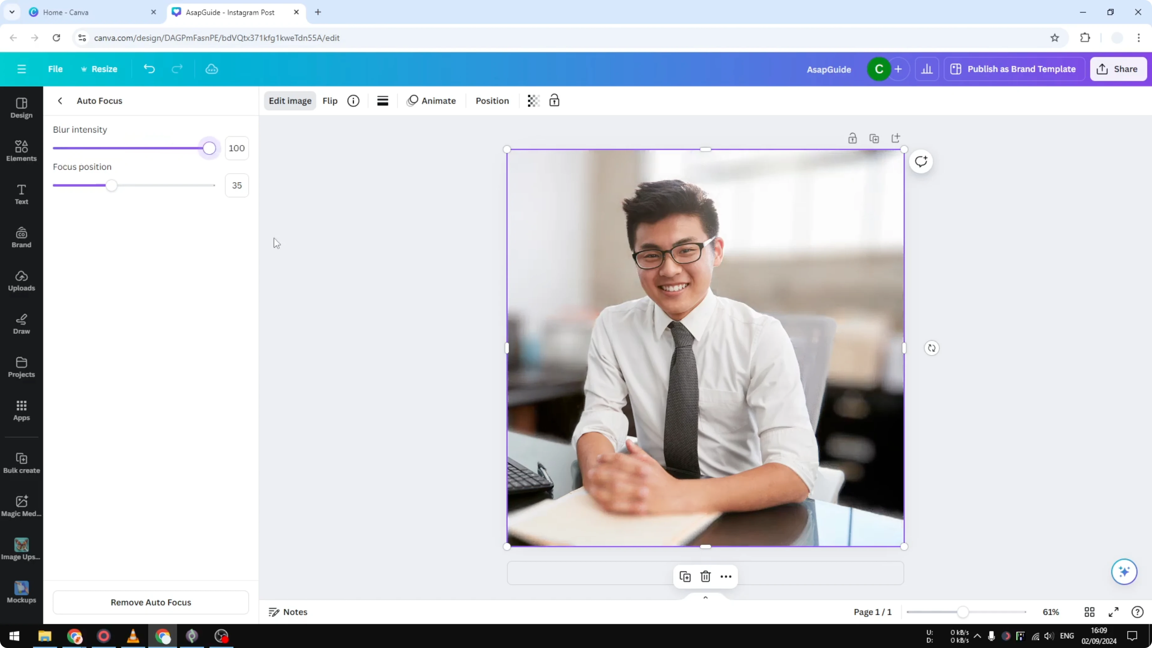 Screenshot from How To Blur Photos In Canva at 148s