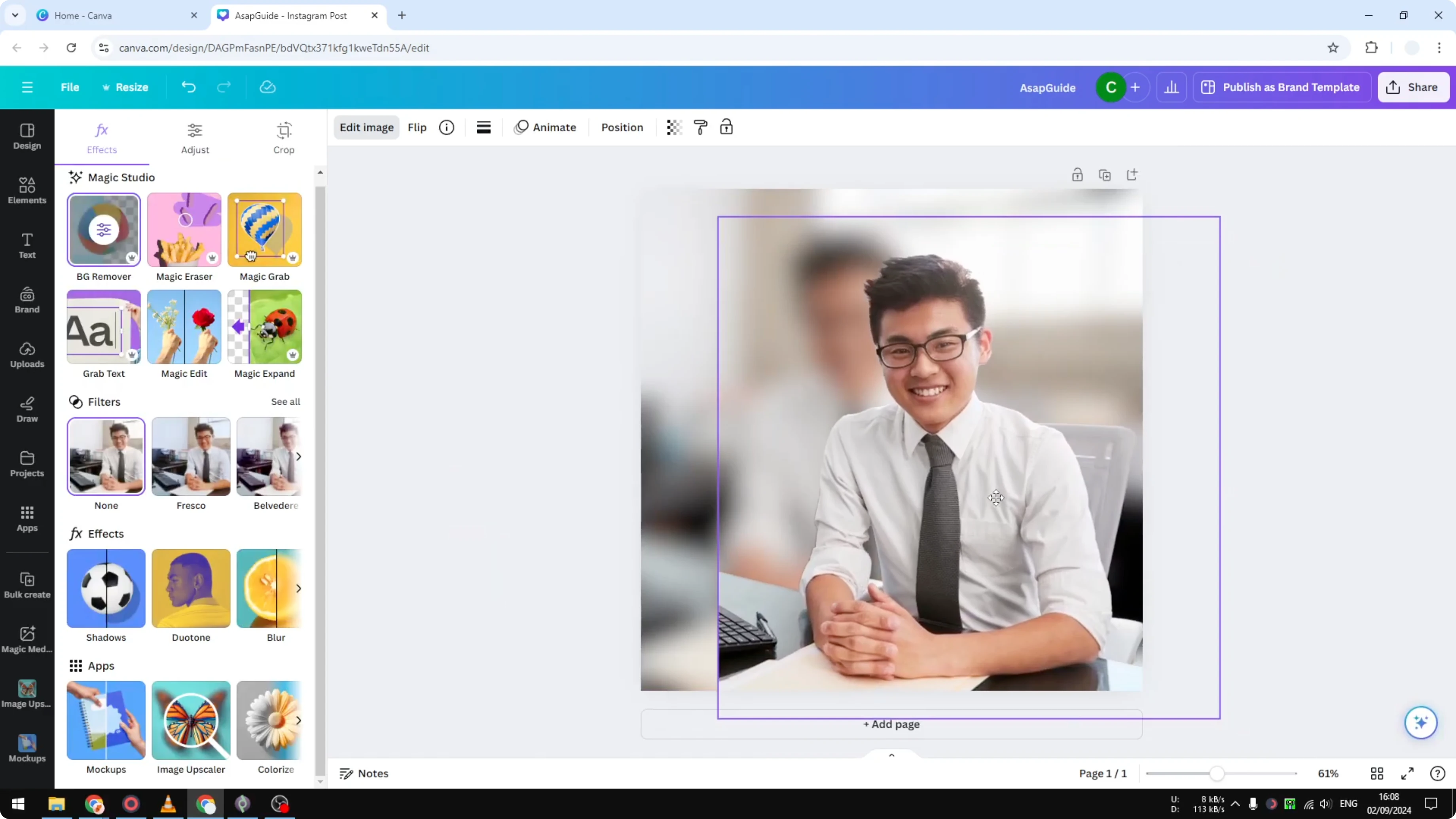 Screenshot from How To Blur Photos In Canva at 82s