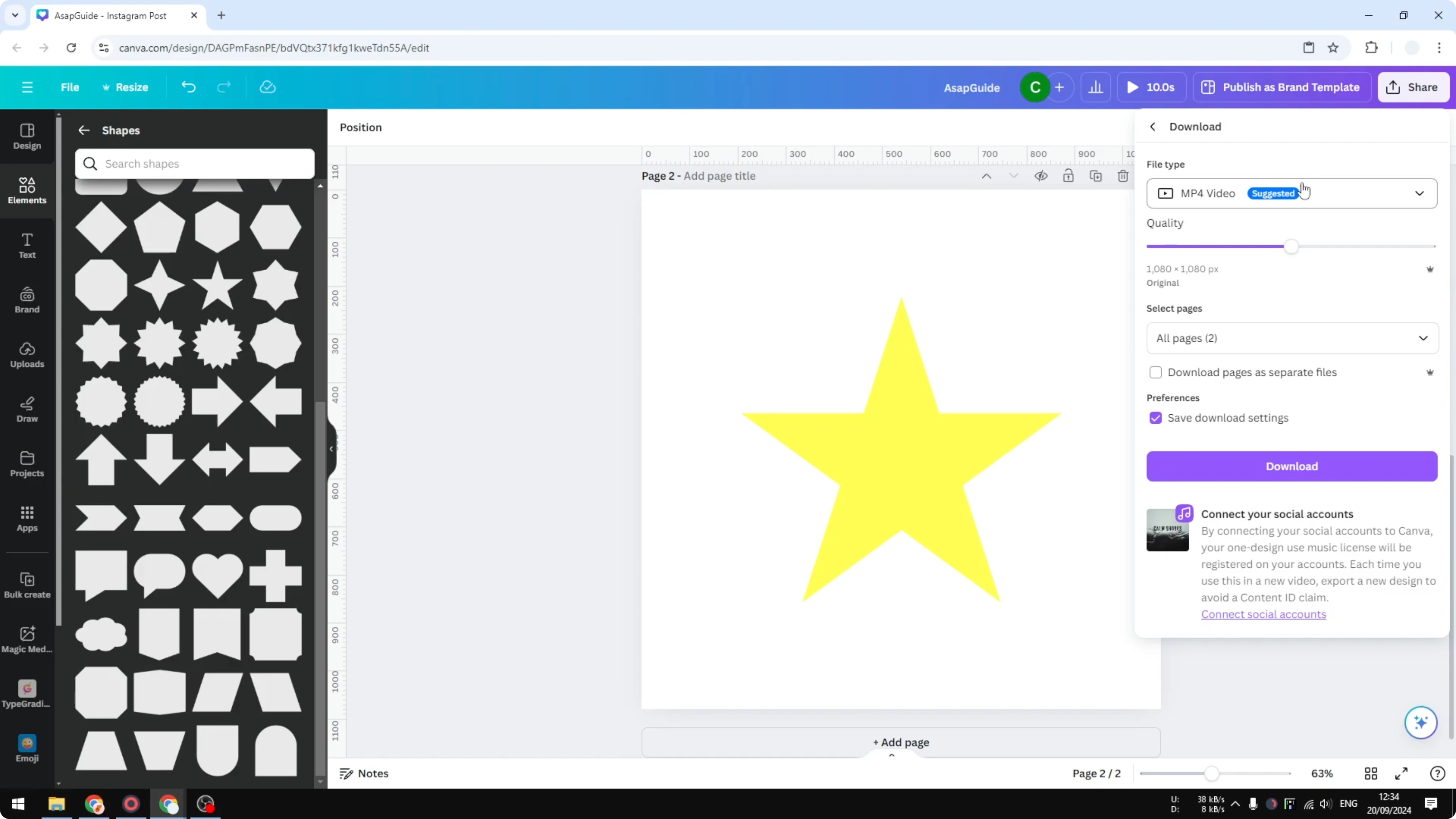 Screenshot from How to Blur a Shape in Canva at 104s