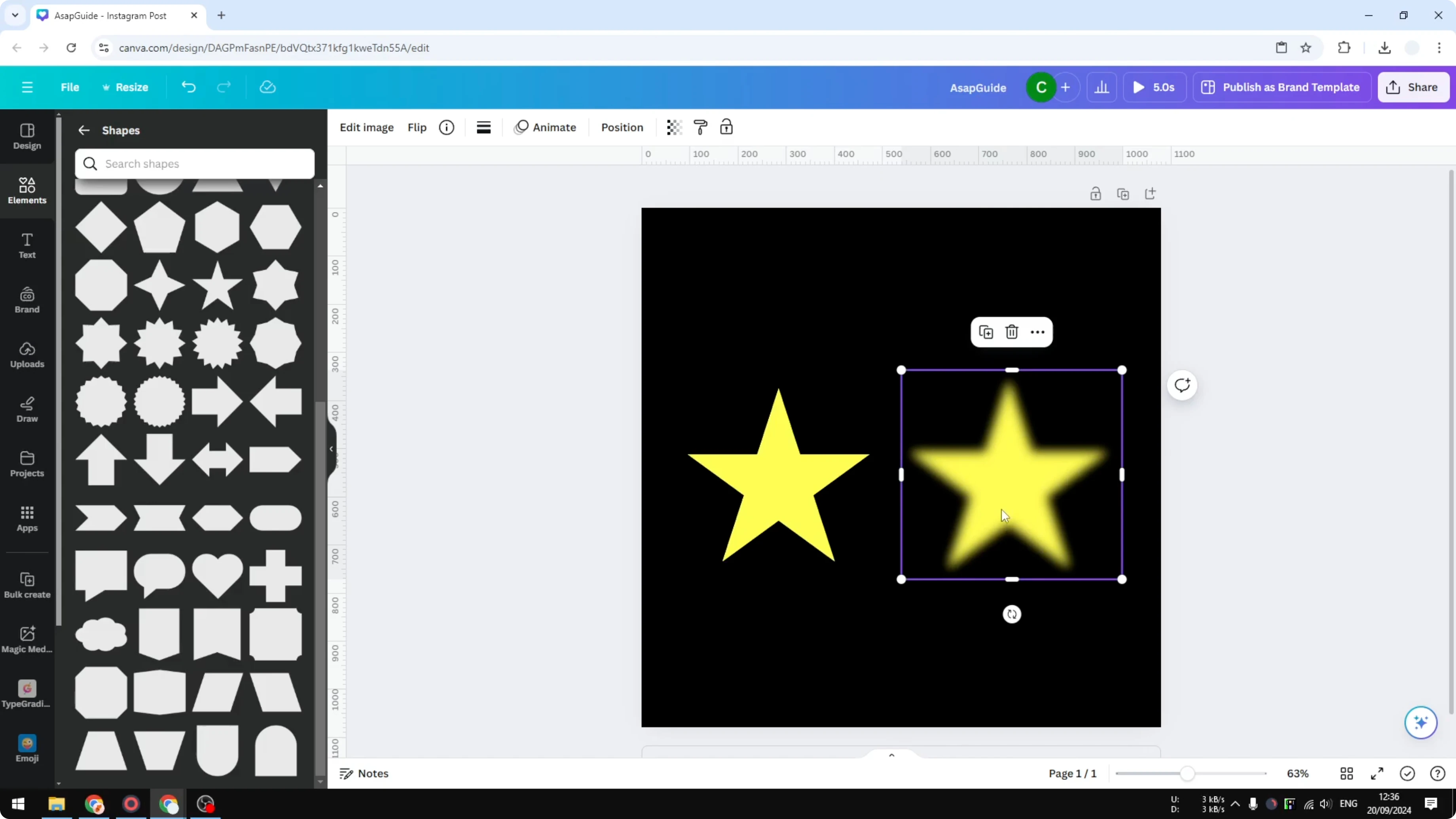 Screenshot from How to Blur a Shape in Canva at 231s