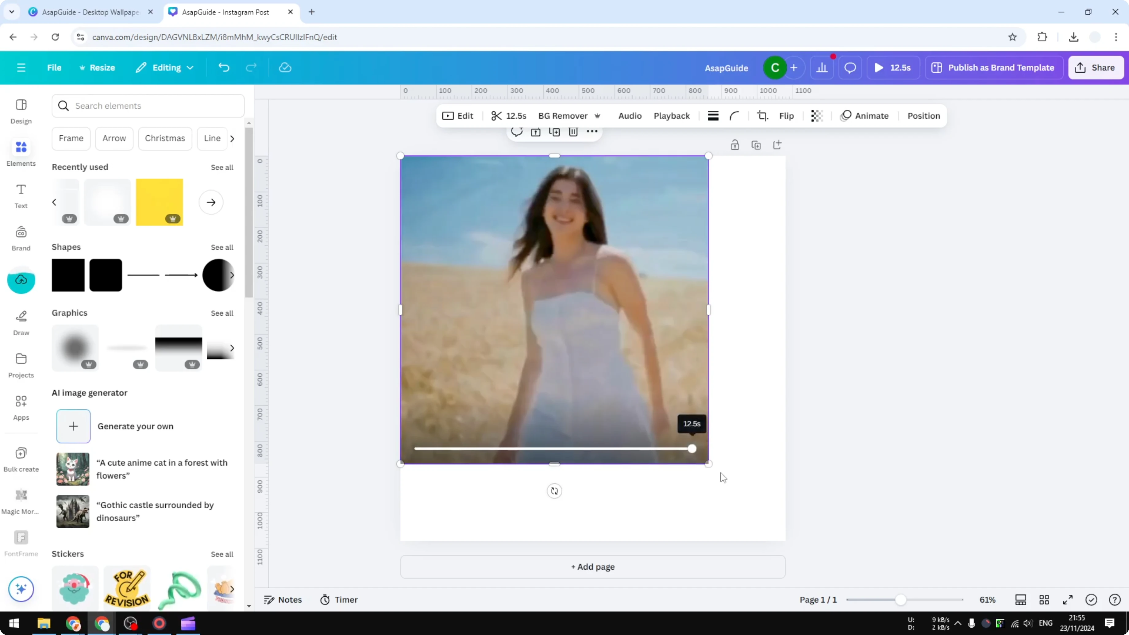 Screenshot from How to Blur a Video in Canva at 226s