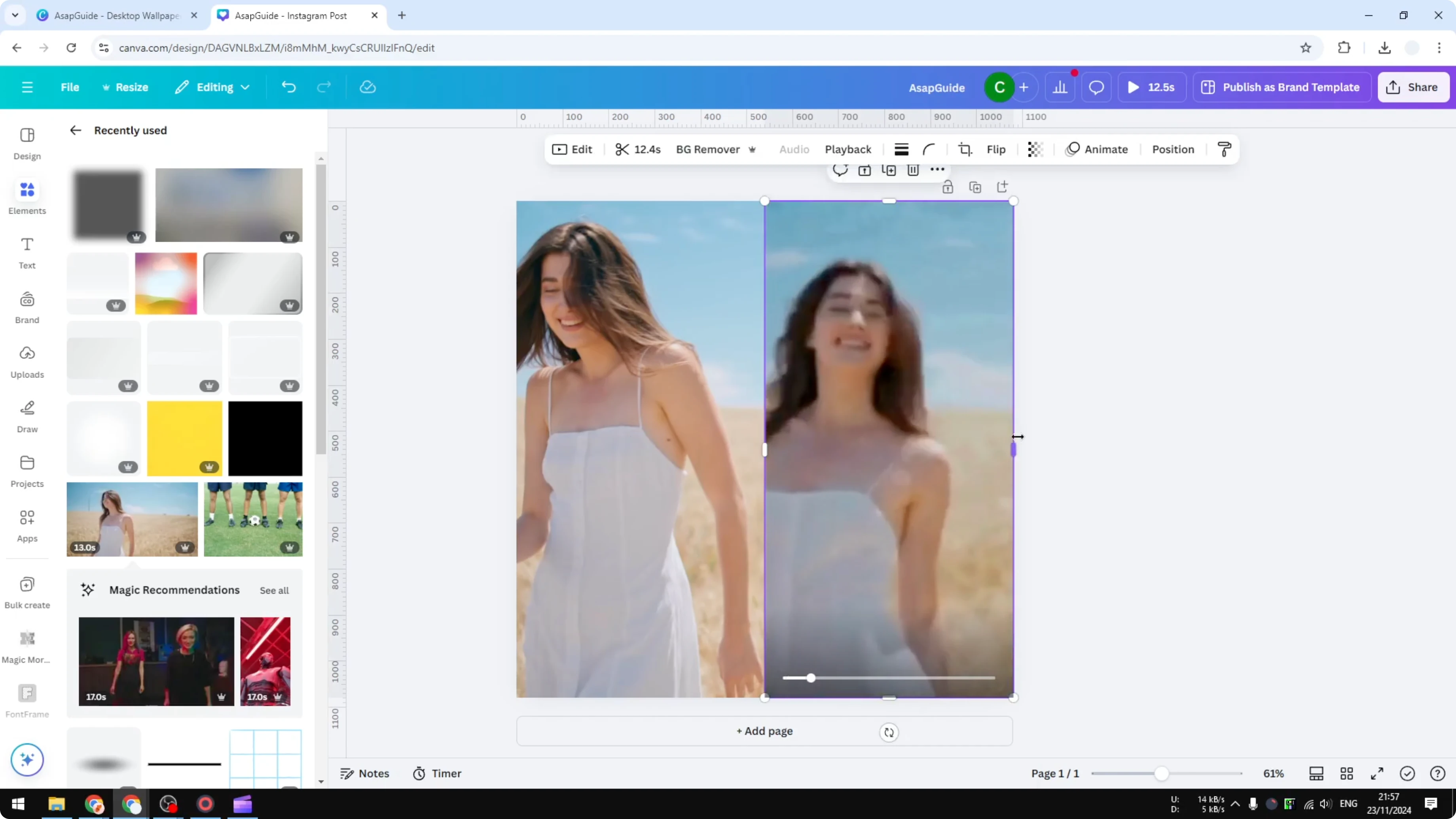 Screenshot from How to Blur a Video in Canva at 323s