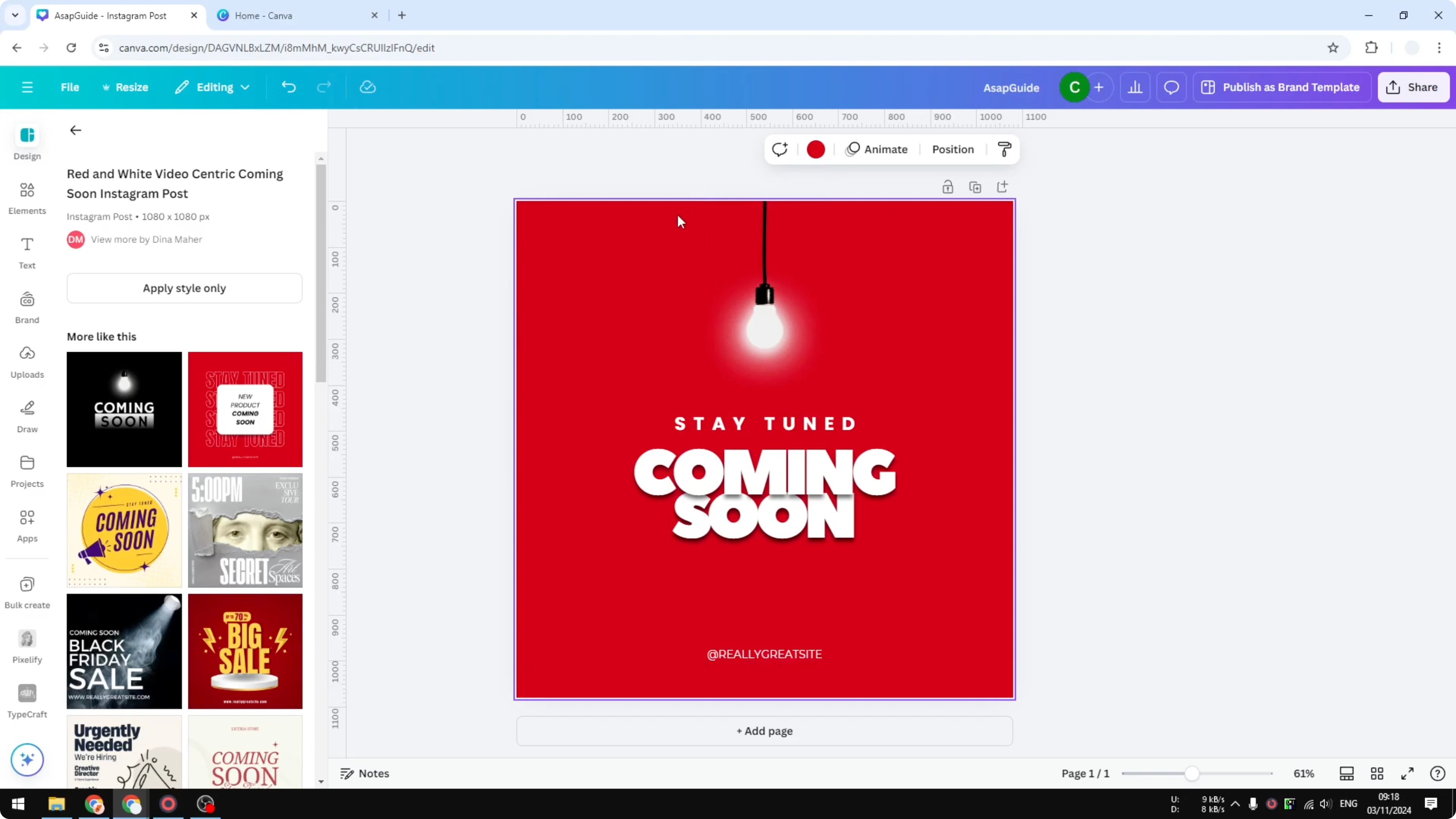 Screenshot from How to Change Background Color on Canva at 23s