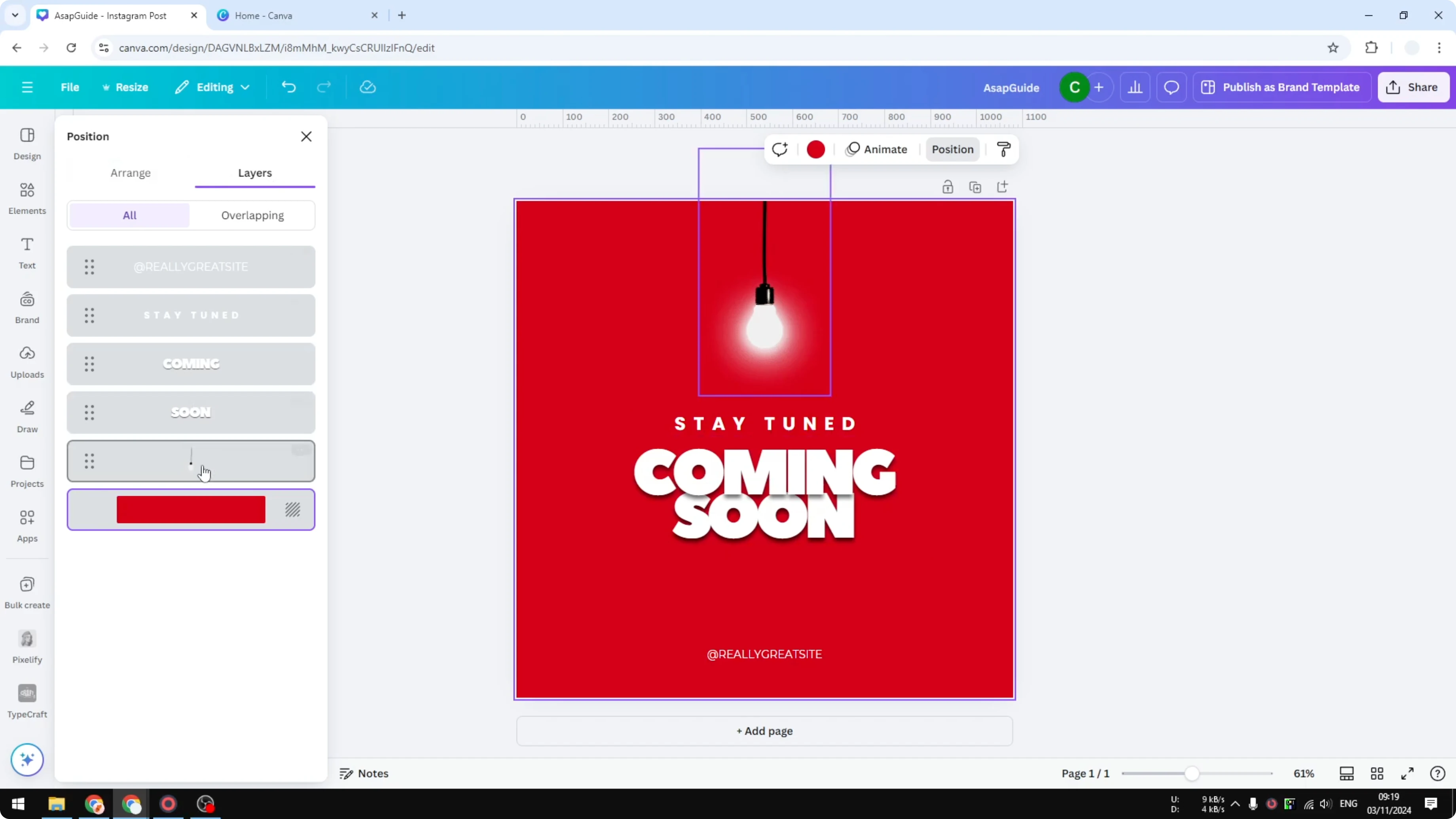 Screenshot from How to Change Background Color on Canva at 38s