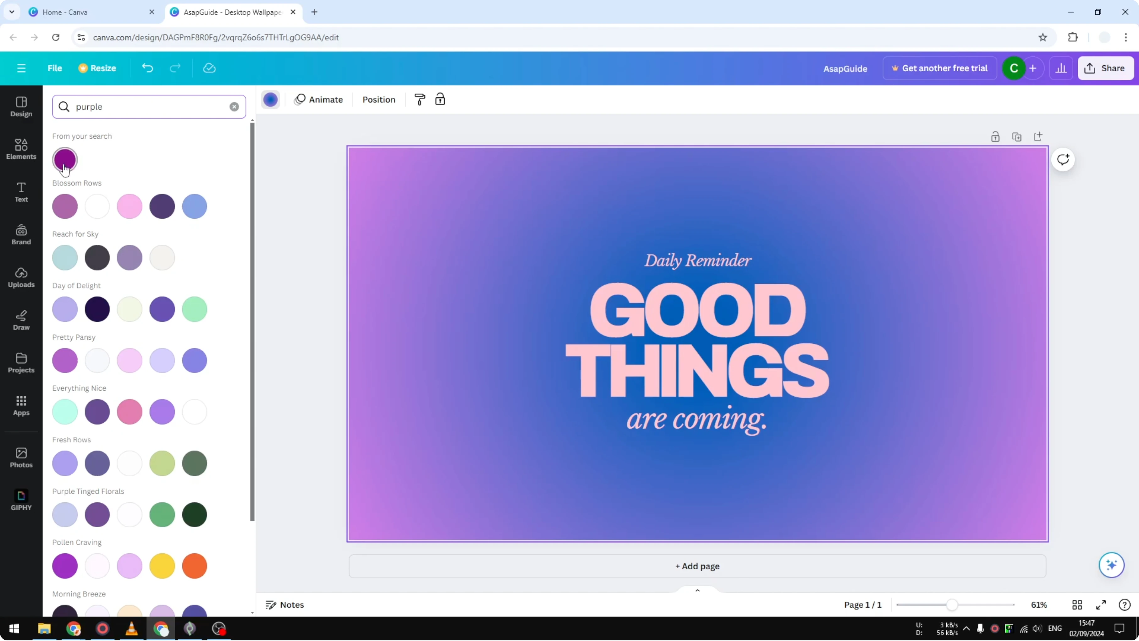 Screenshot from How To Change Background Color In Canva at 86s