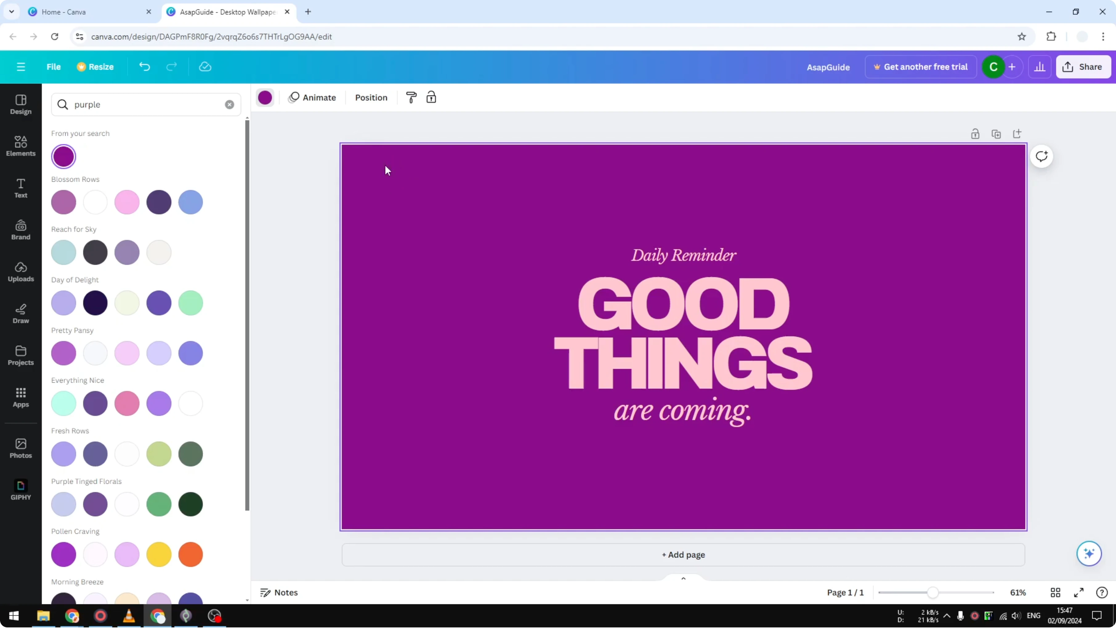 Screenshot from How To Change Background Color In Canva at 91s