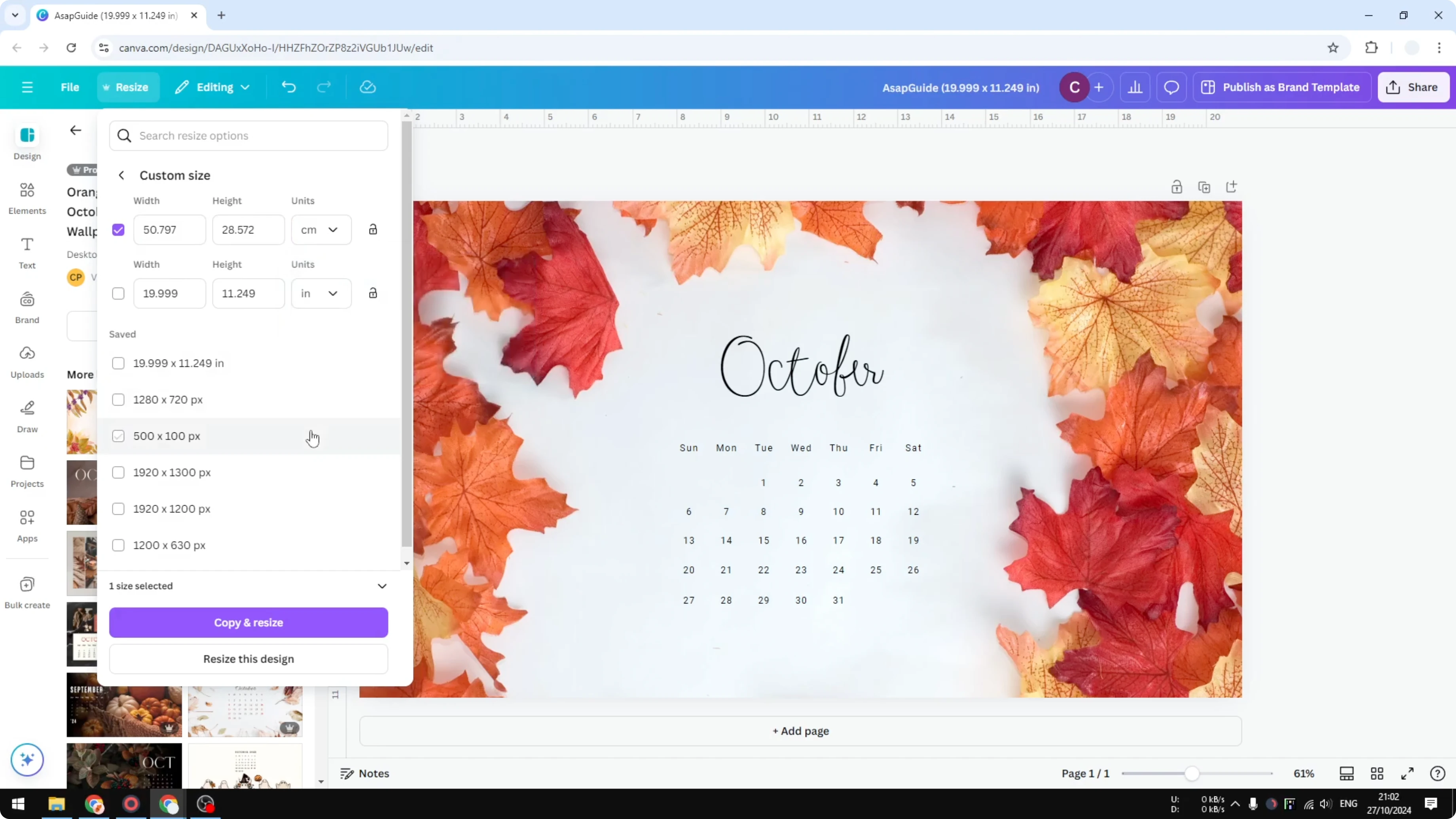 Screenshot from How to Change Canva Ruler from Inches to CM at 76s
