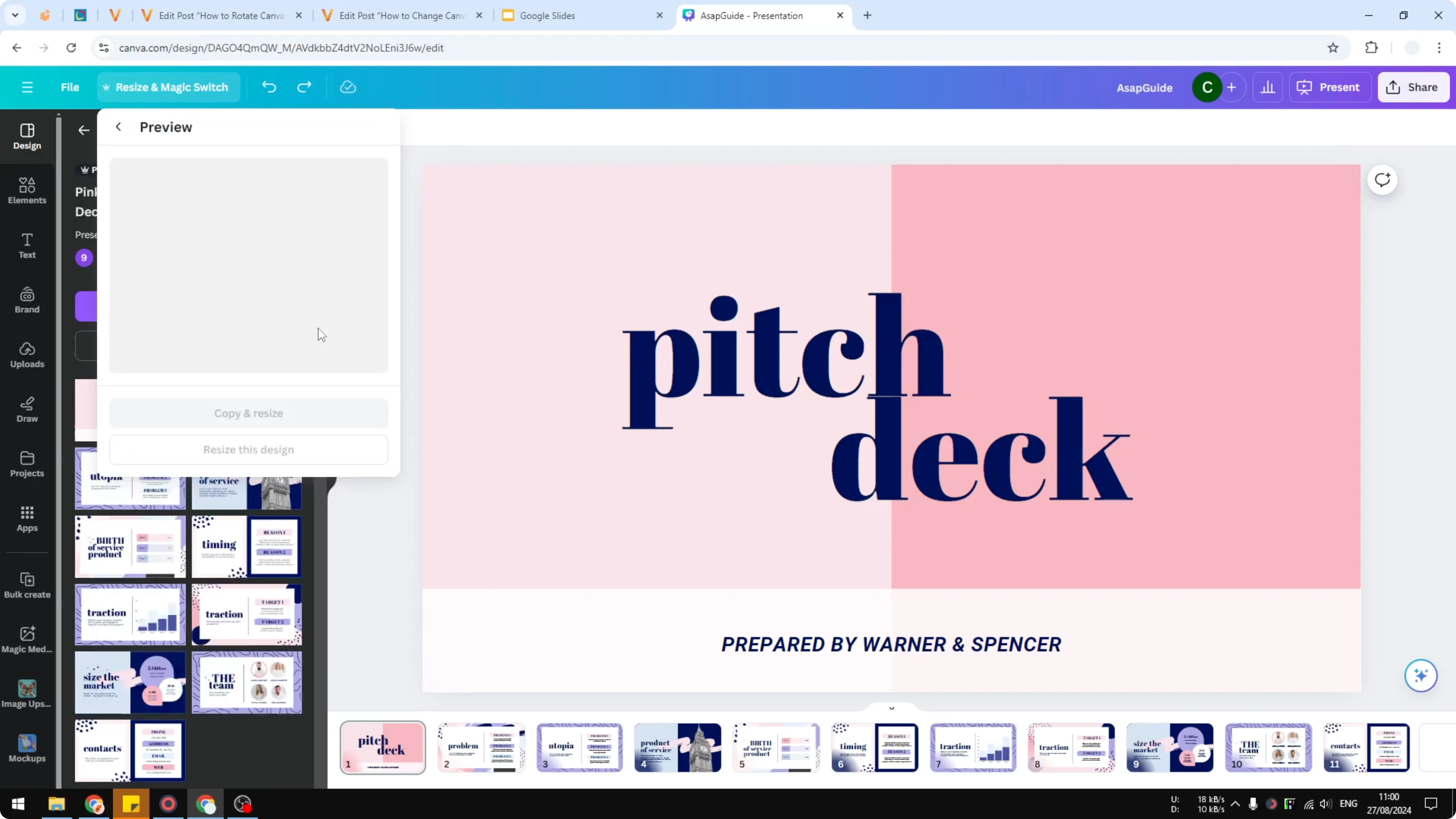Screenshot from How to Change Canva Slide Size at 72s