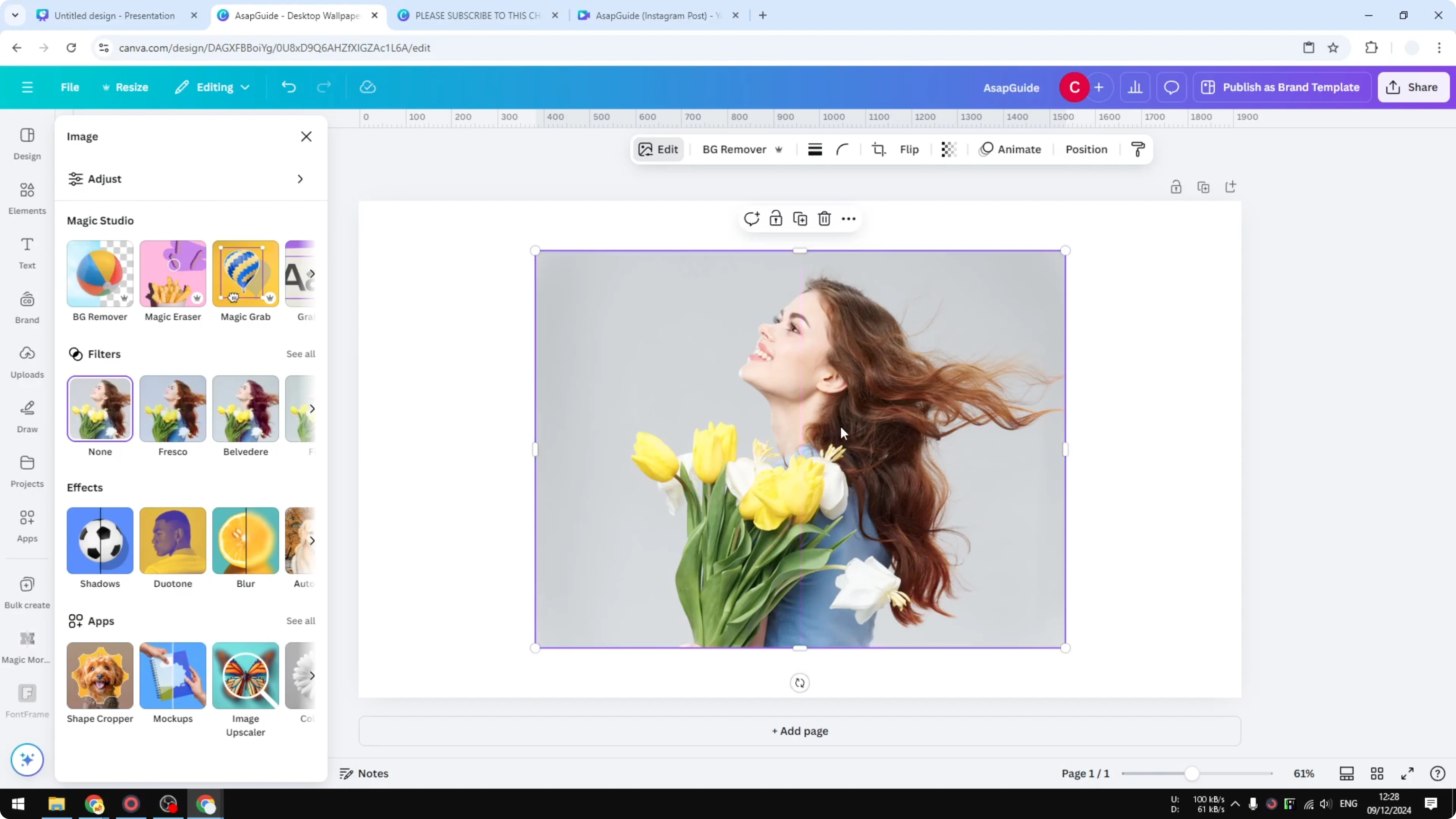 Screenshot from How to Change the Color of an Image in Canva at 104s