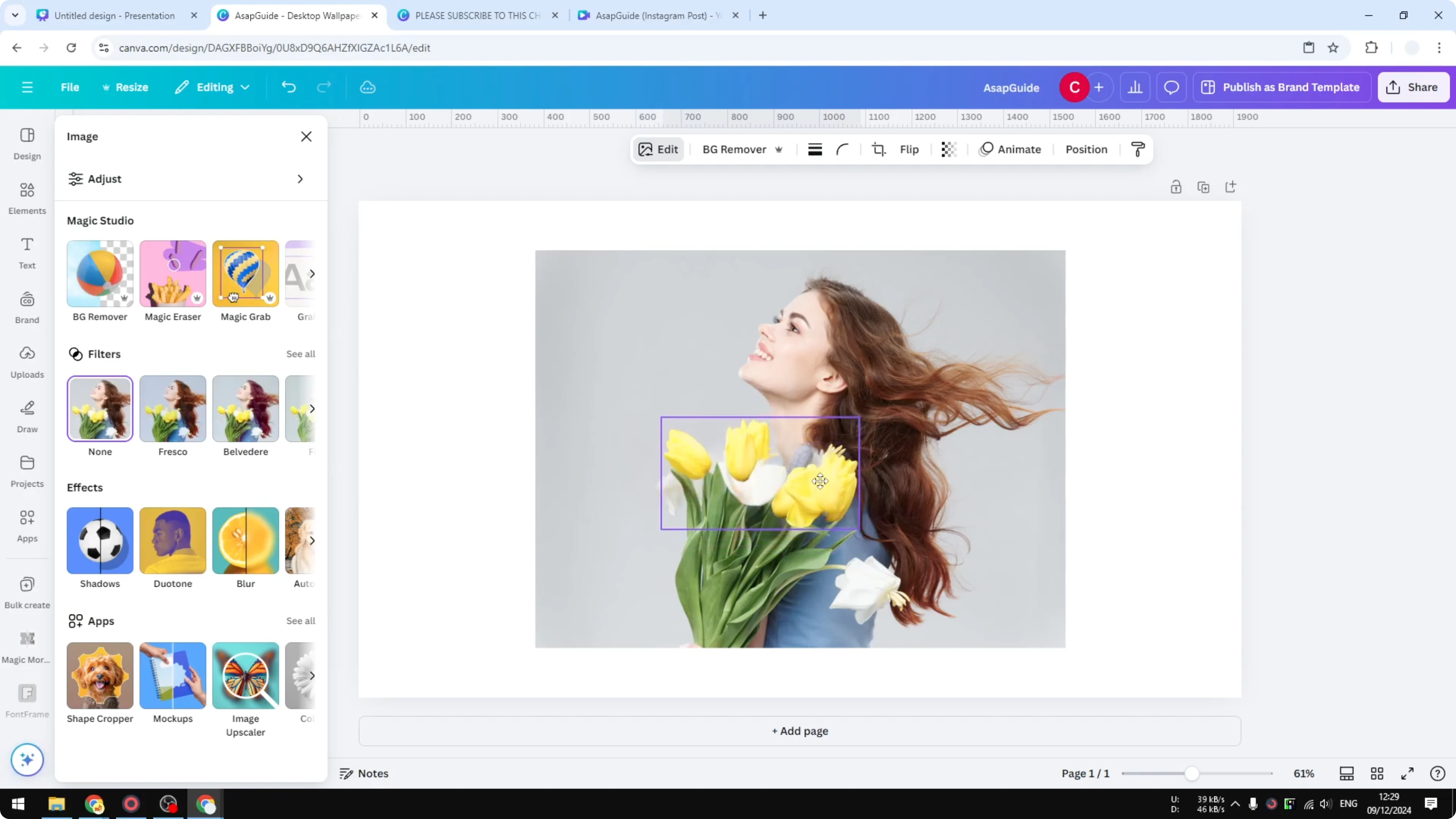 Screenshot from How to Change the Color of an Image in Canva at 163s