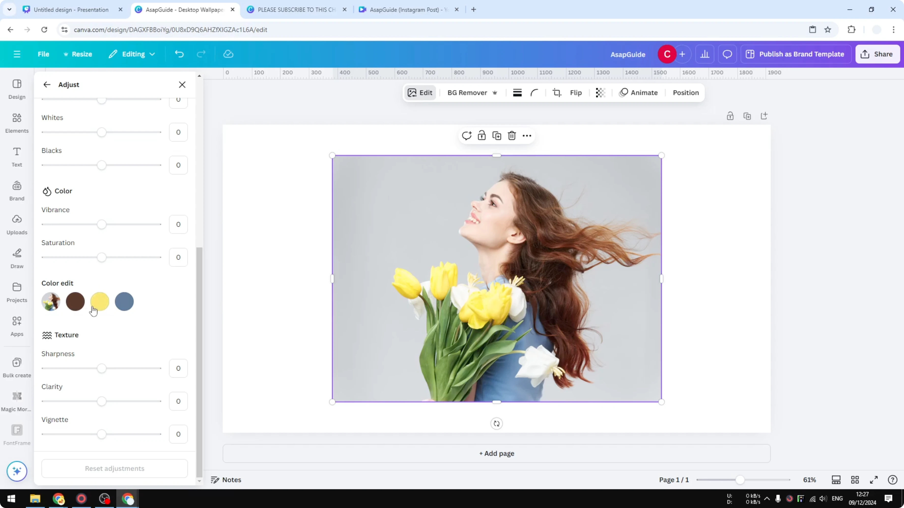Screenshot from How to Change the Color of an Image in Canva at 40s