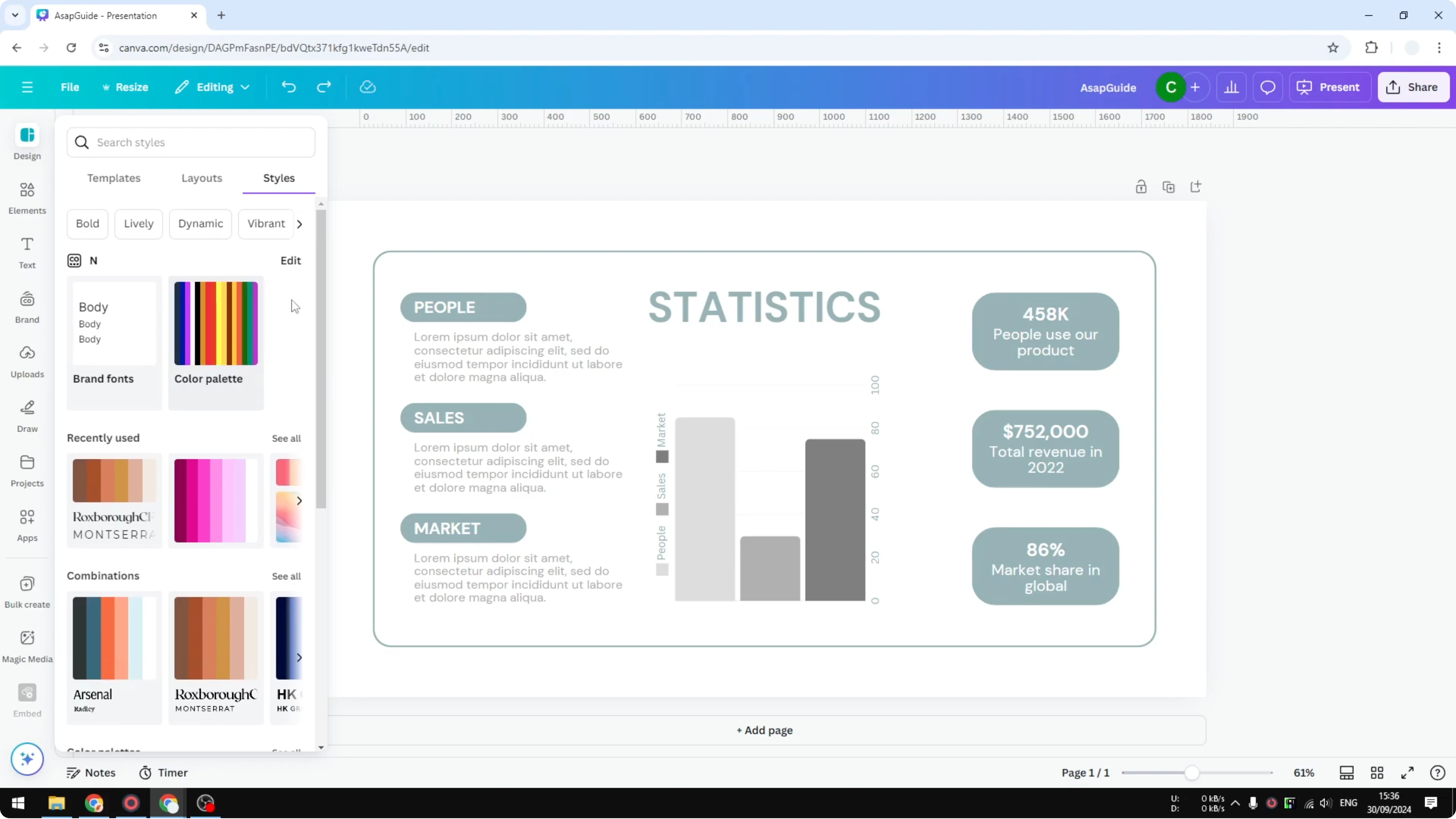 Screenshot from How to Change Color Palette of a Design in Canva at 47s