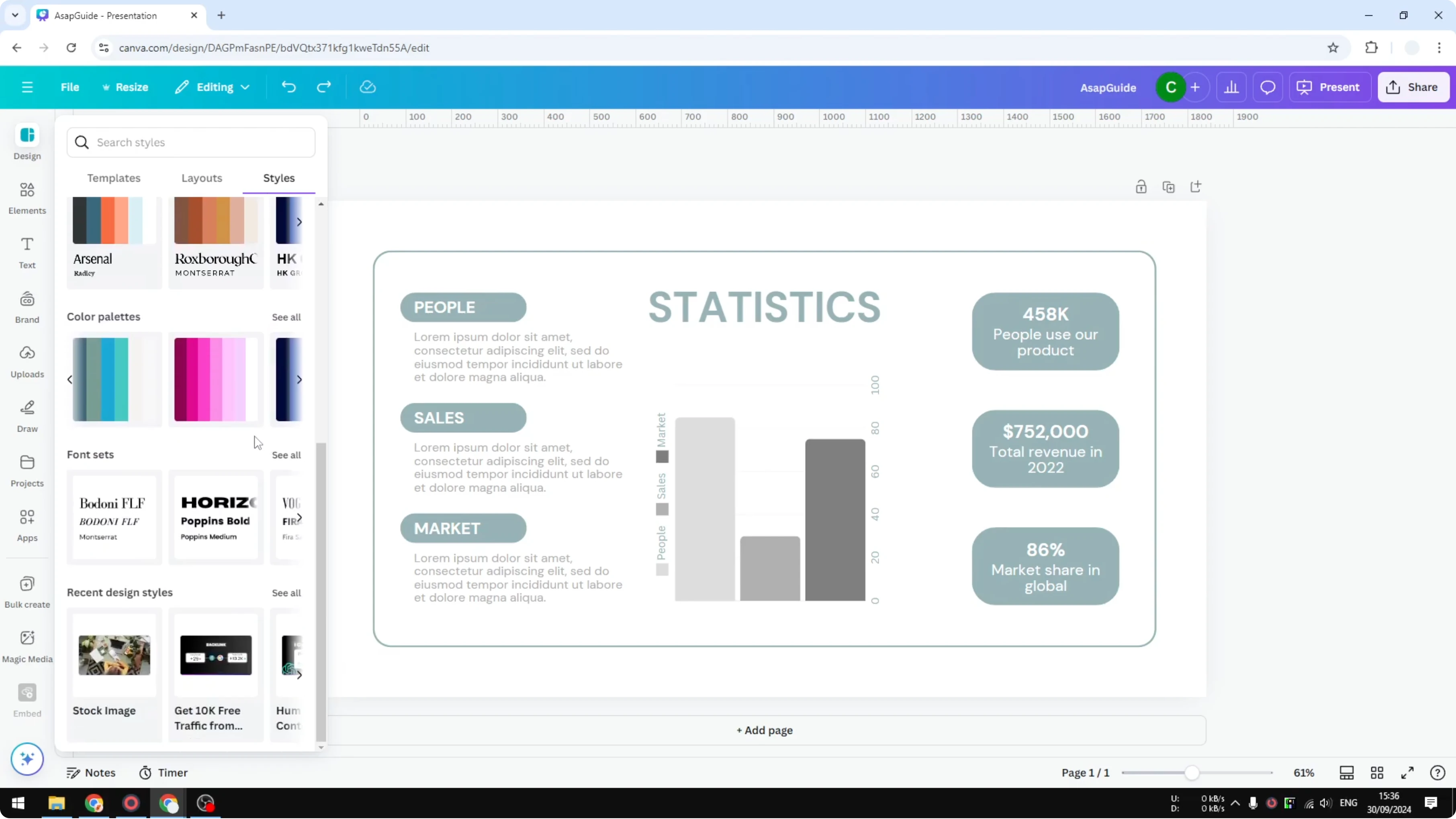 Screenshot from How to Change Color Palette of a Design in Canva at 53s