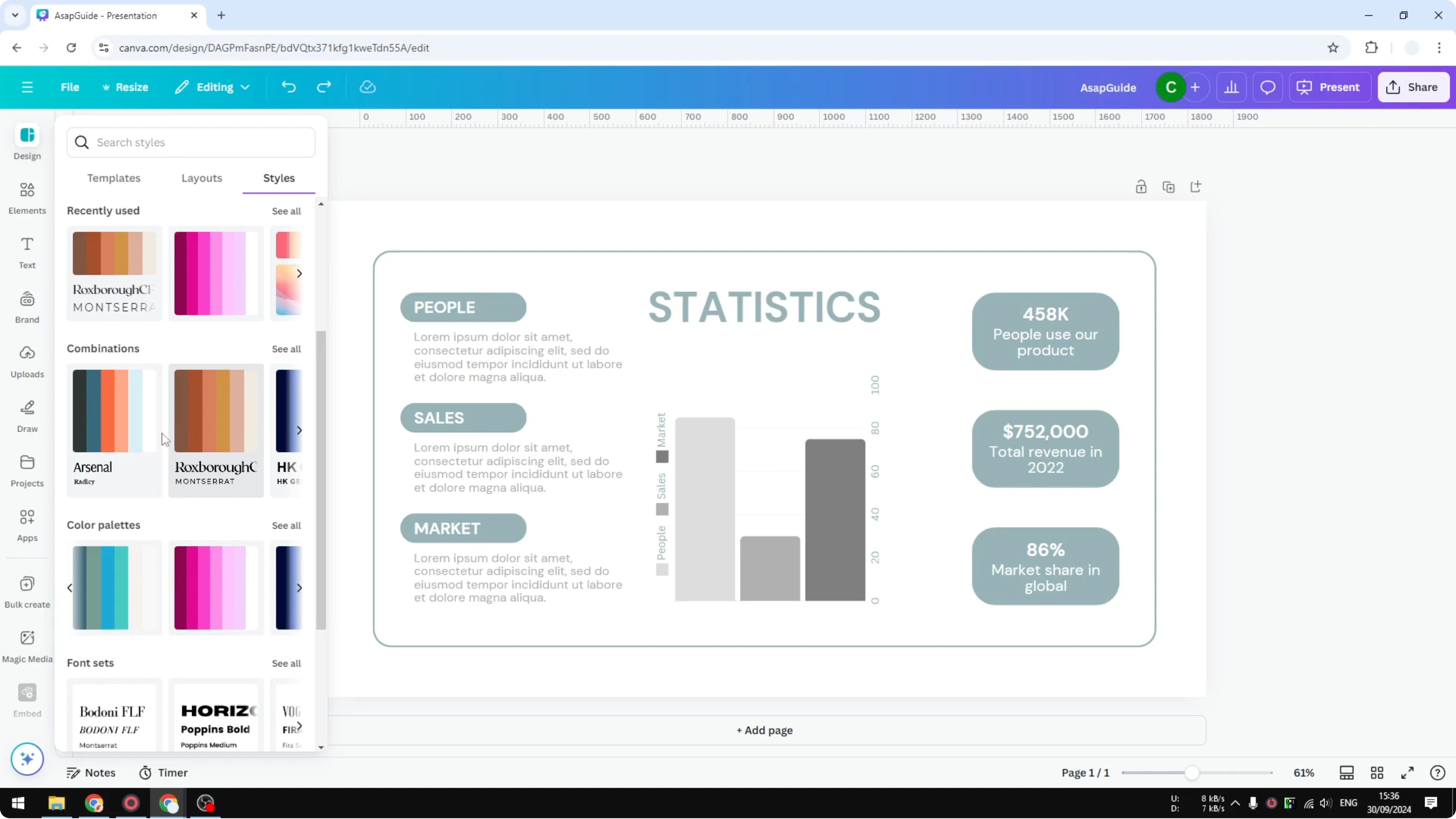 Screenshot from How to Change Color Palette of a Design in Canva at 62s