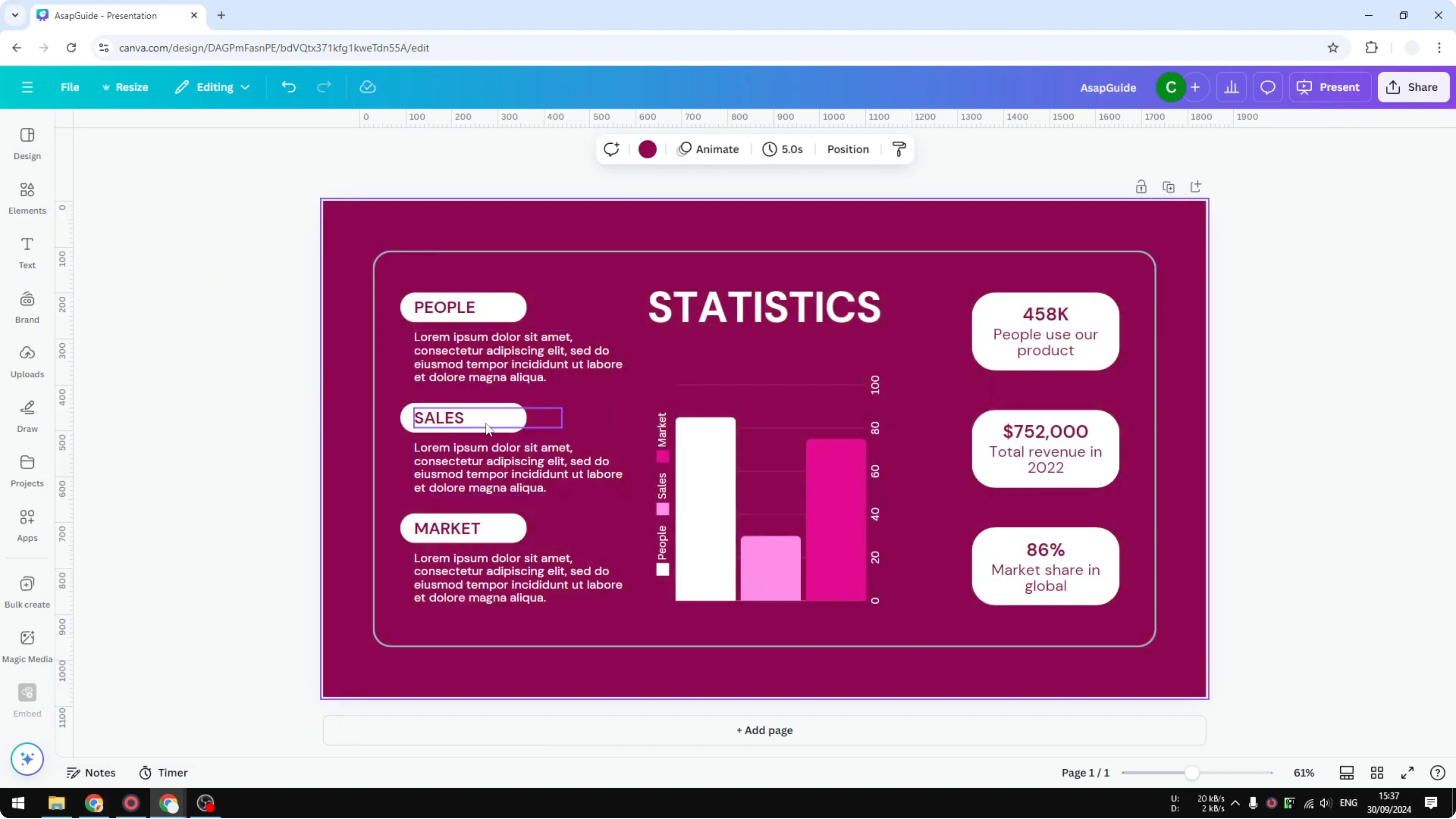 Screenshot from How to Change Color Palette of a Design in Canva at 95s