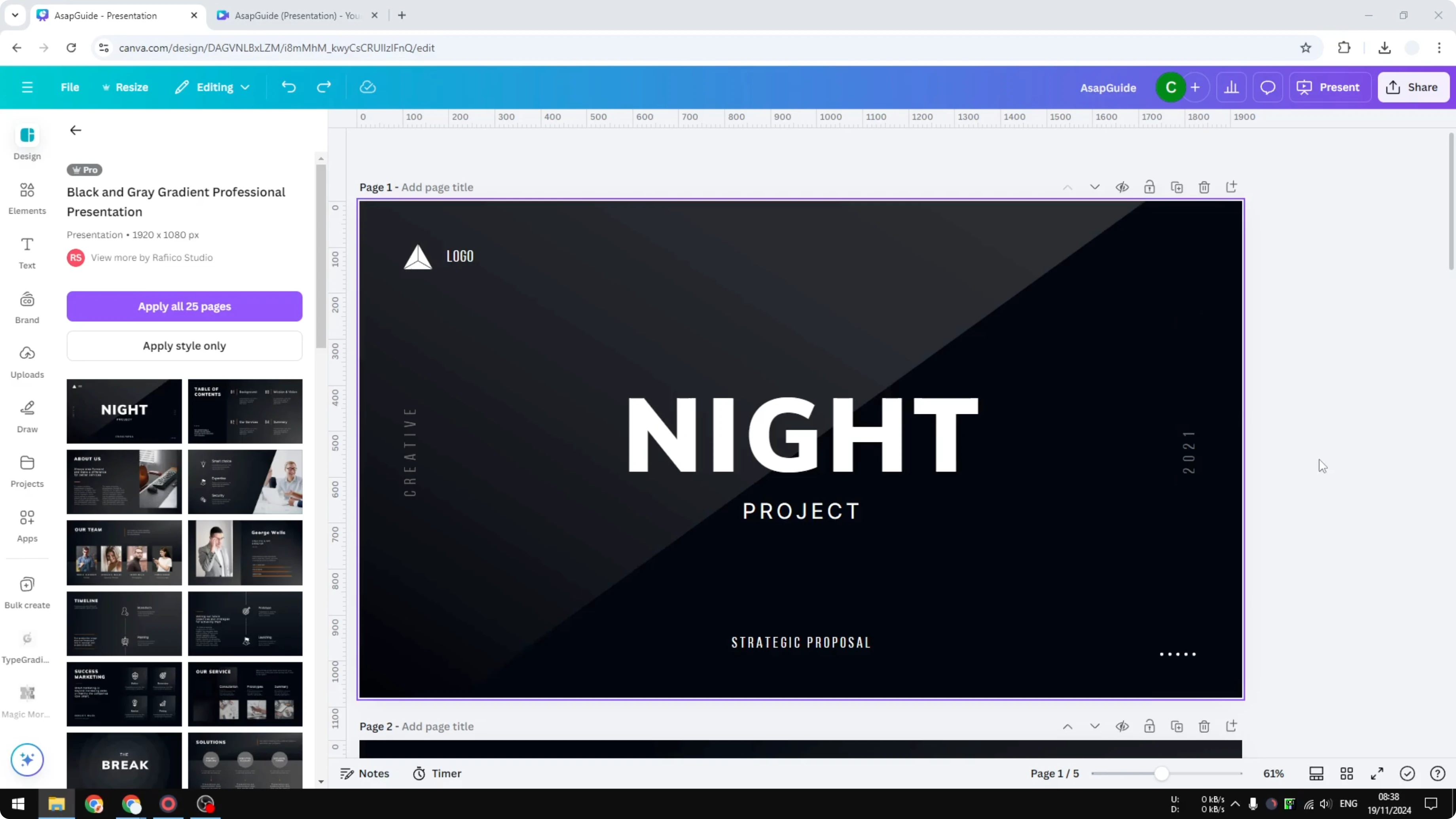 Screenshot from How to Change the Duration of Slides in Canva Video Projects at 34s