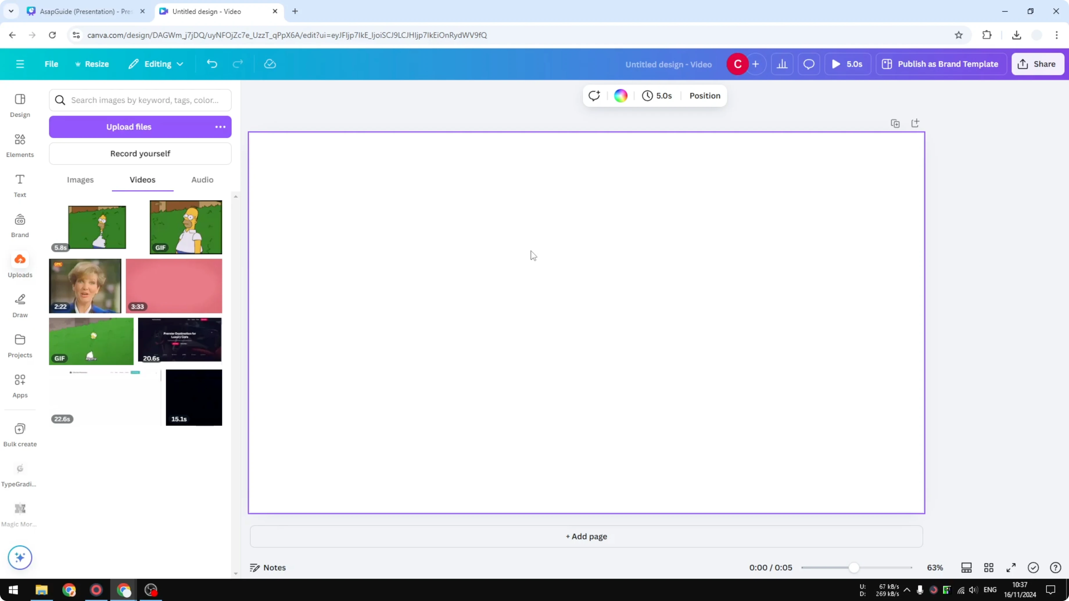 Screenshot from How to Change GIF Speed in Canva at 25s