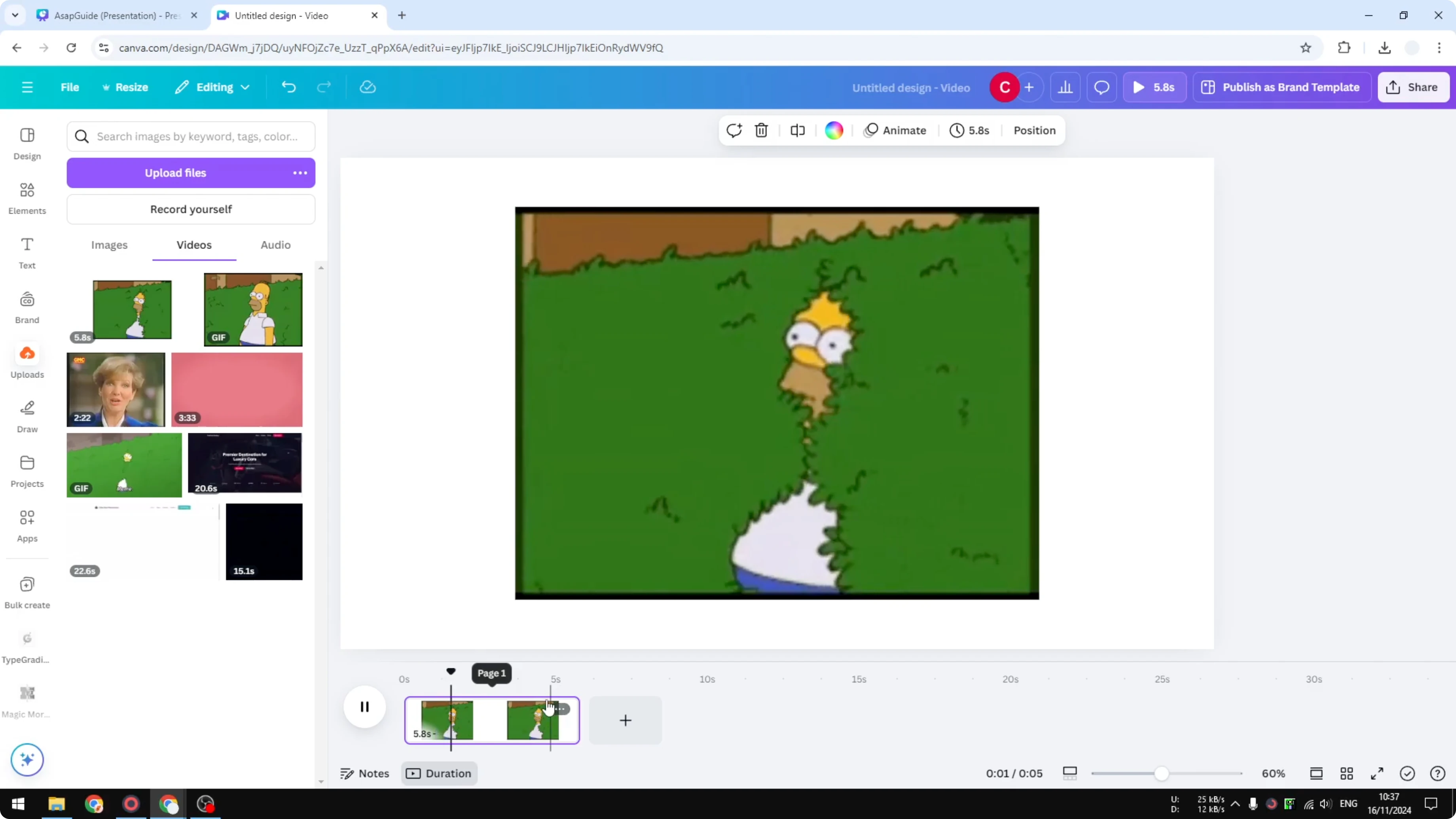 Screenshot from How to Change GIF Speed in Canva at 50s