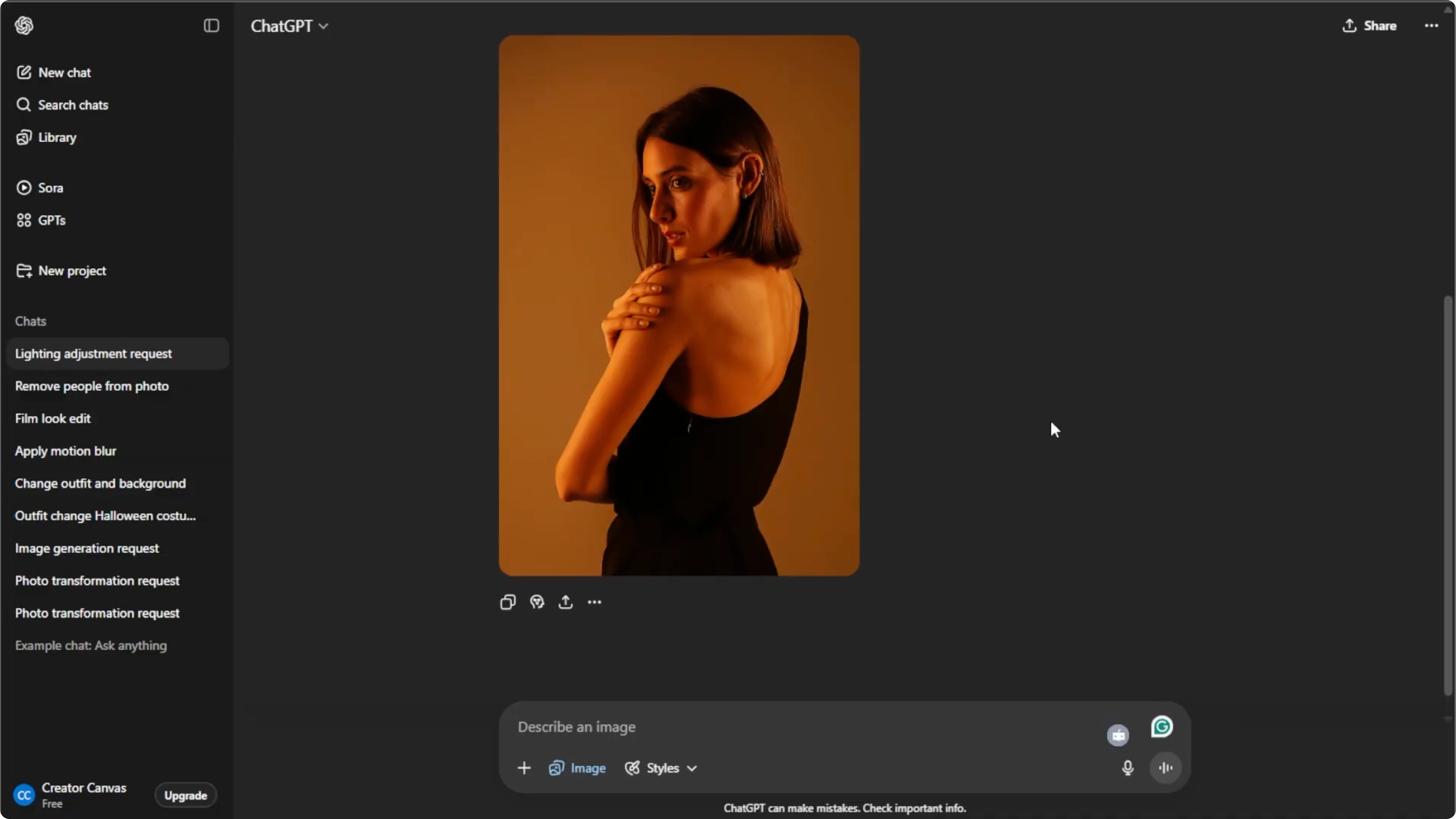 Screenshot from How to Adjust and Control Image Lighting with AI? at 89s