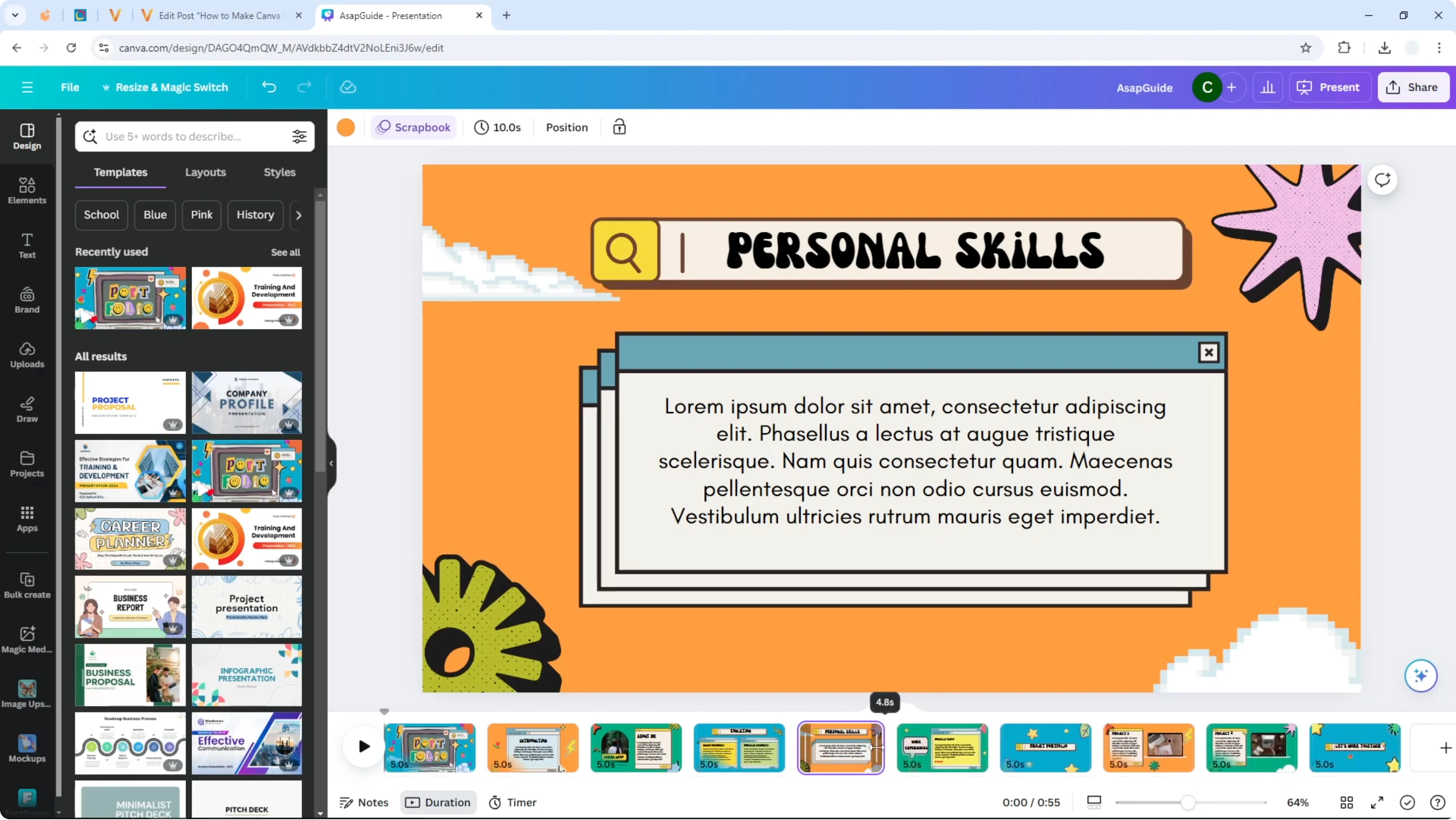 Screenshot from How to Change Slide Duration on Canva at 89s