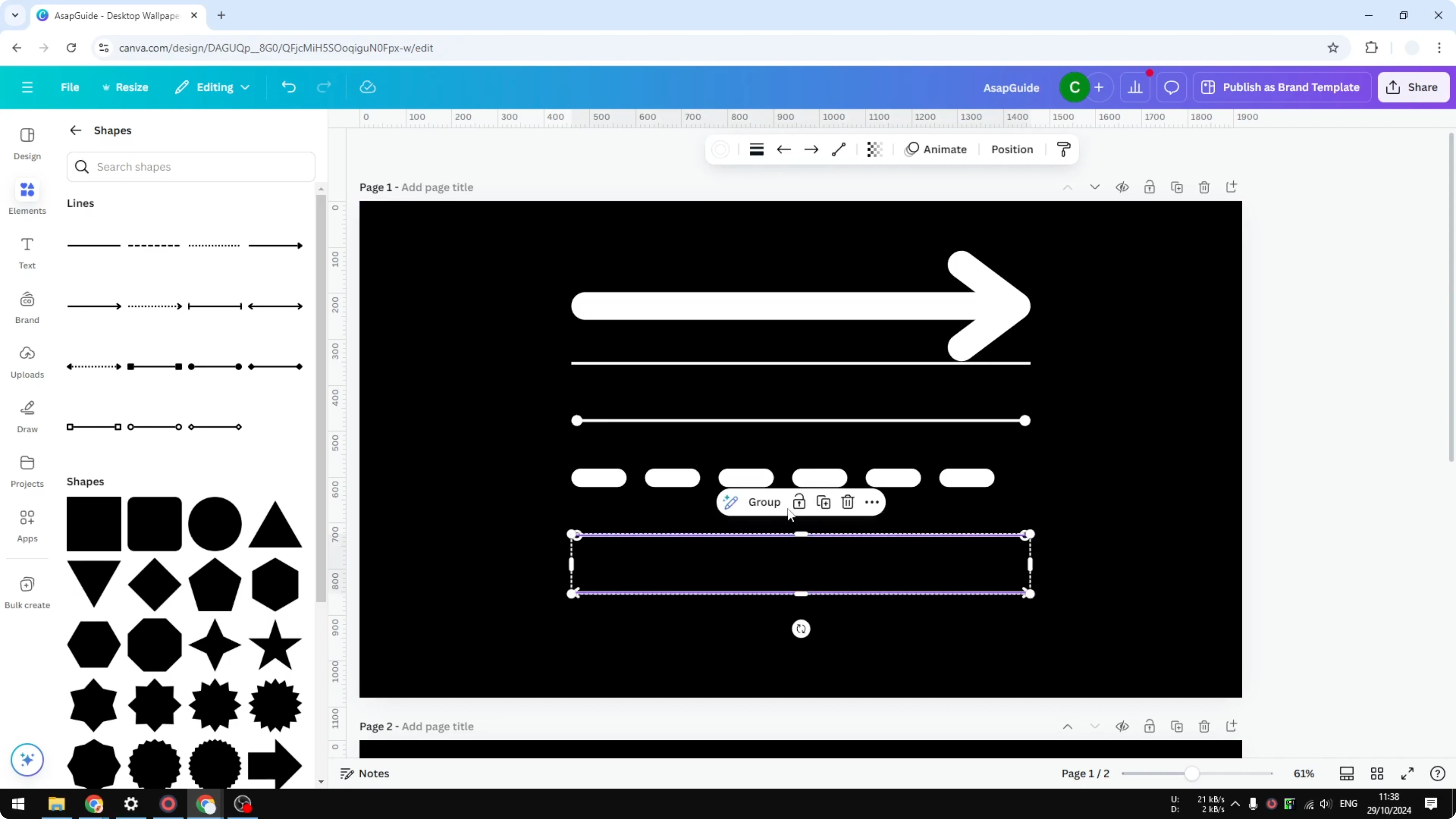 Screenshot from How to Change the Weight of a Line in Canva at 104s