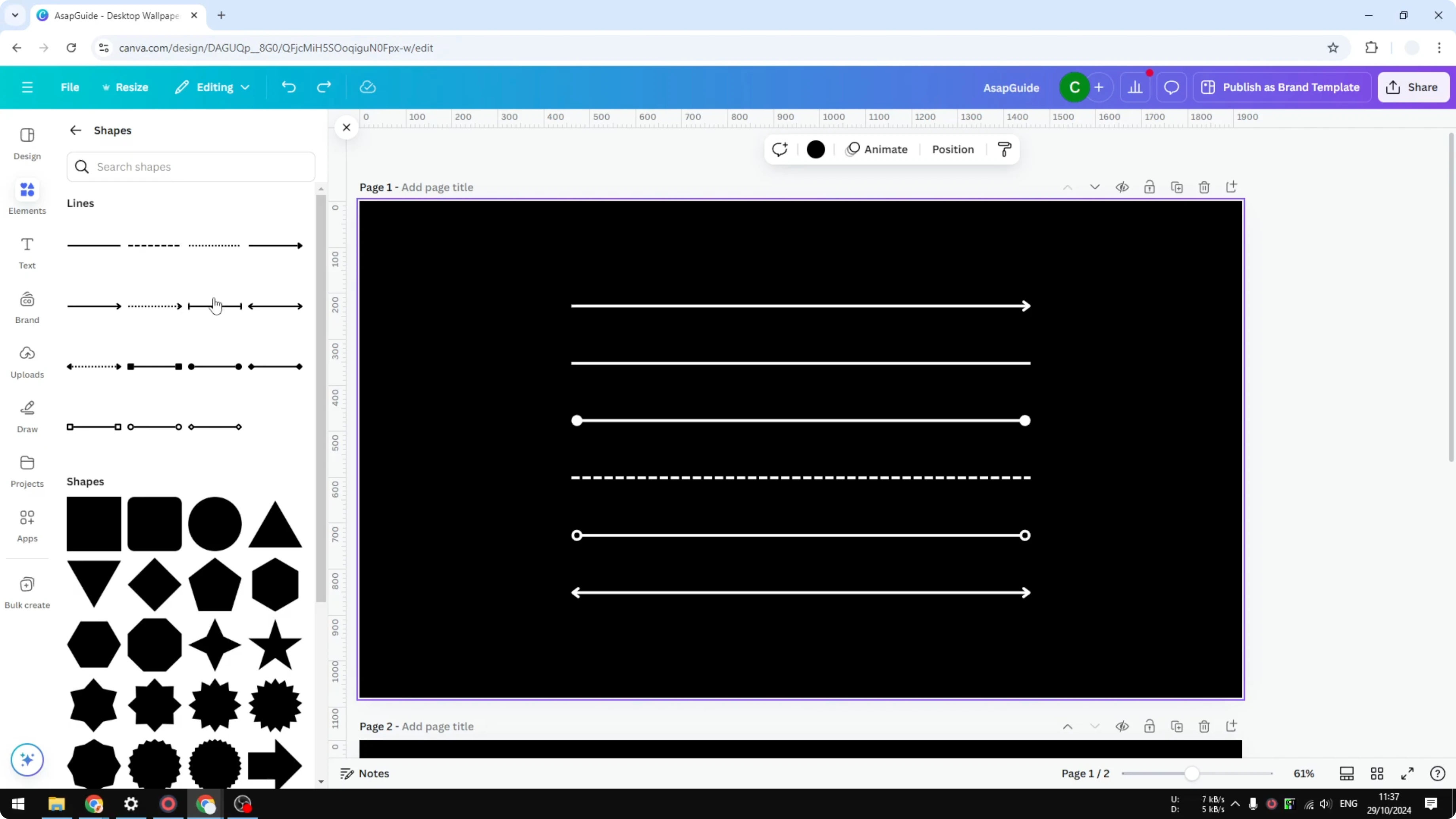 Screenshot from How to Change the Weight of a Line in Canva at 30s