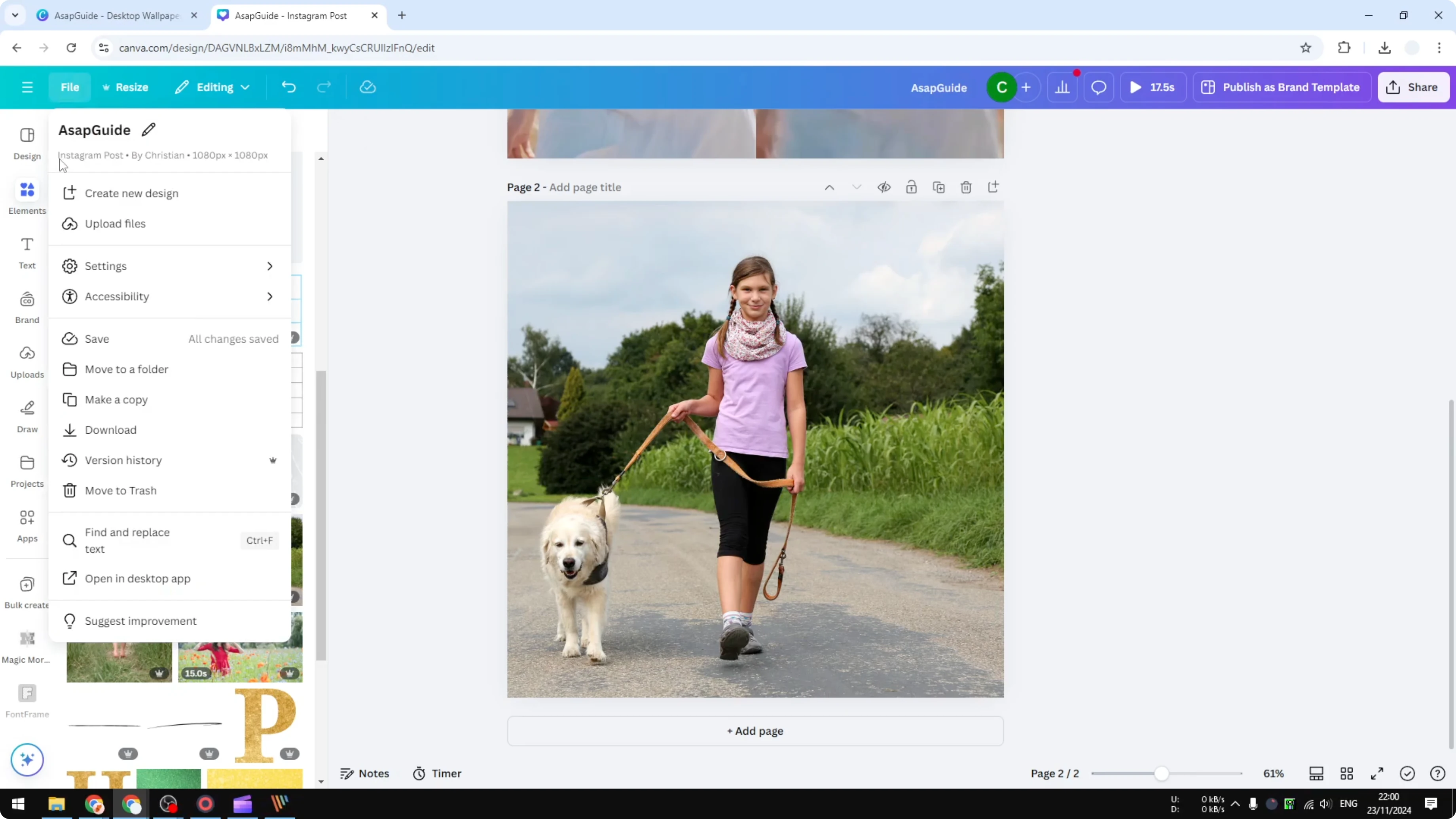 Screenshot from How to Check Your Current Design Dimensions in Canva at 16s