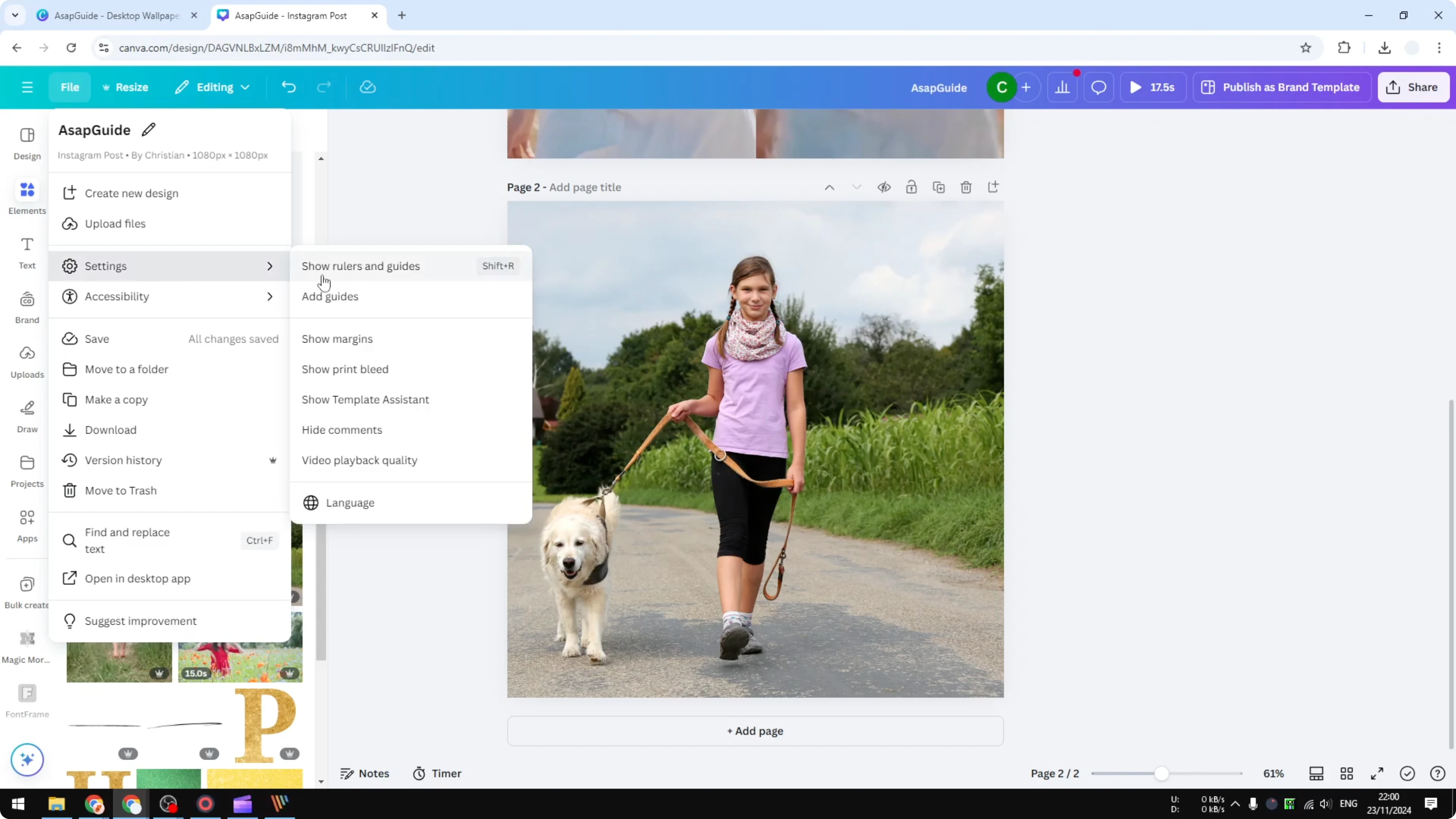 Screenshot from How to Check Your Current Design Dimensions in Canva at 52s
