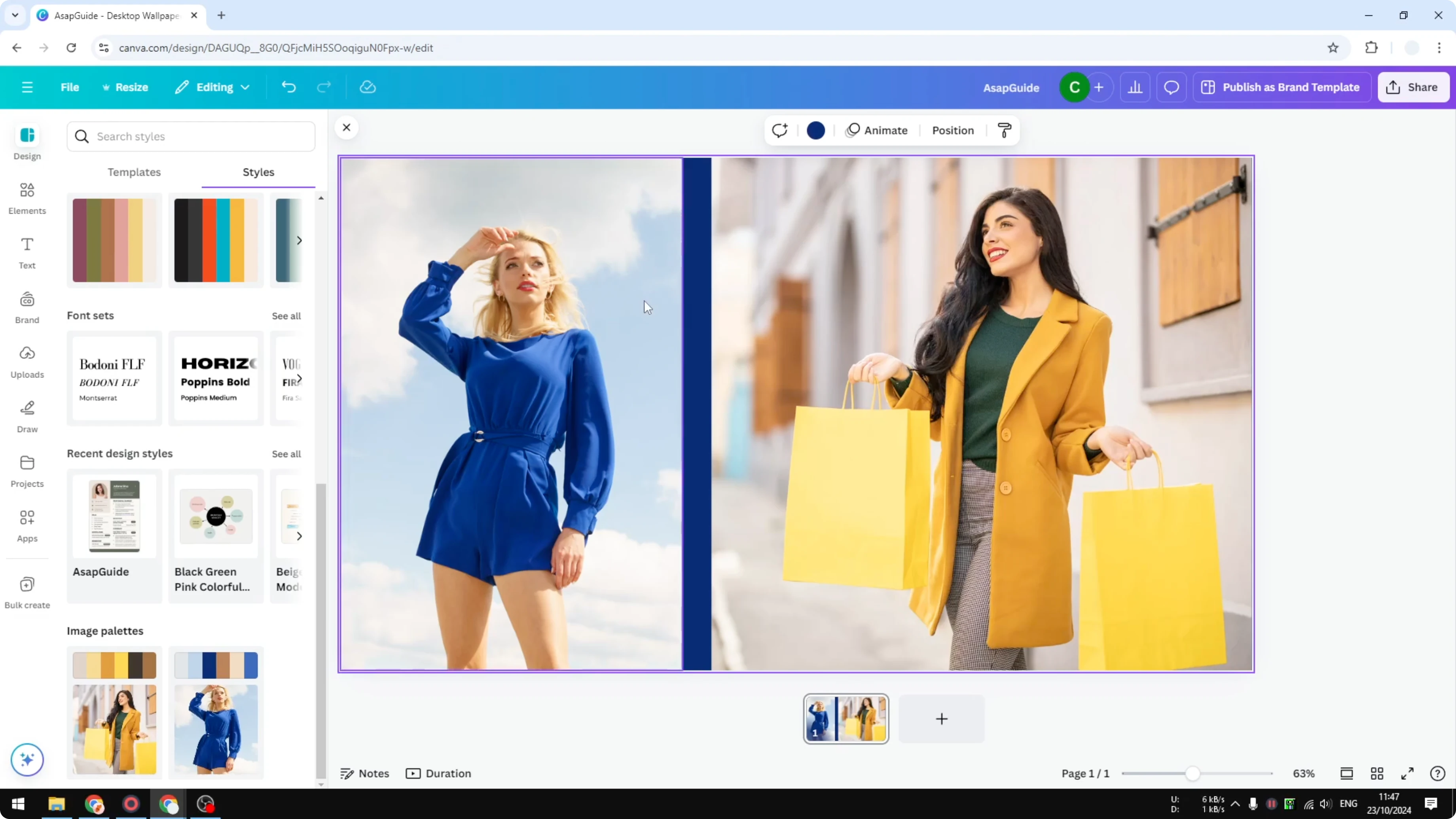 Screenshot from How to Get the Color Palette of a Photo in Canva at 84s