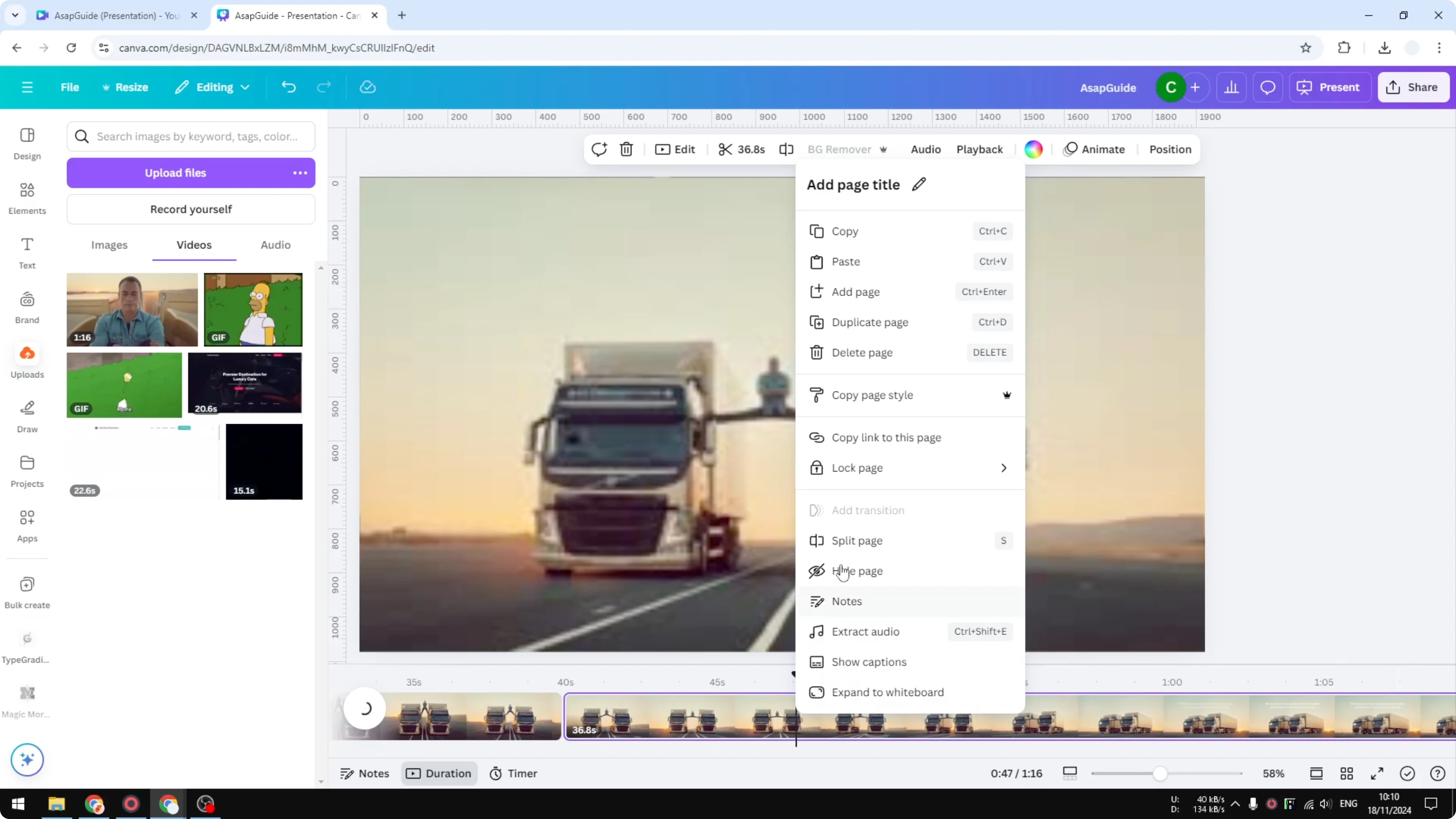 Screenshot from How to Convert Video to GIF Animation in Canva at 149s