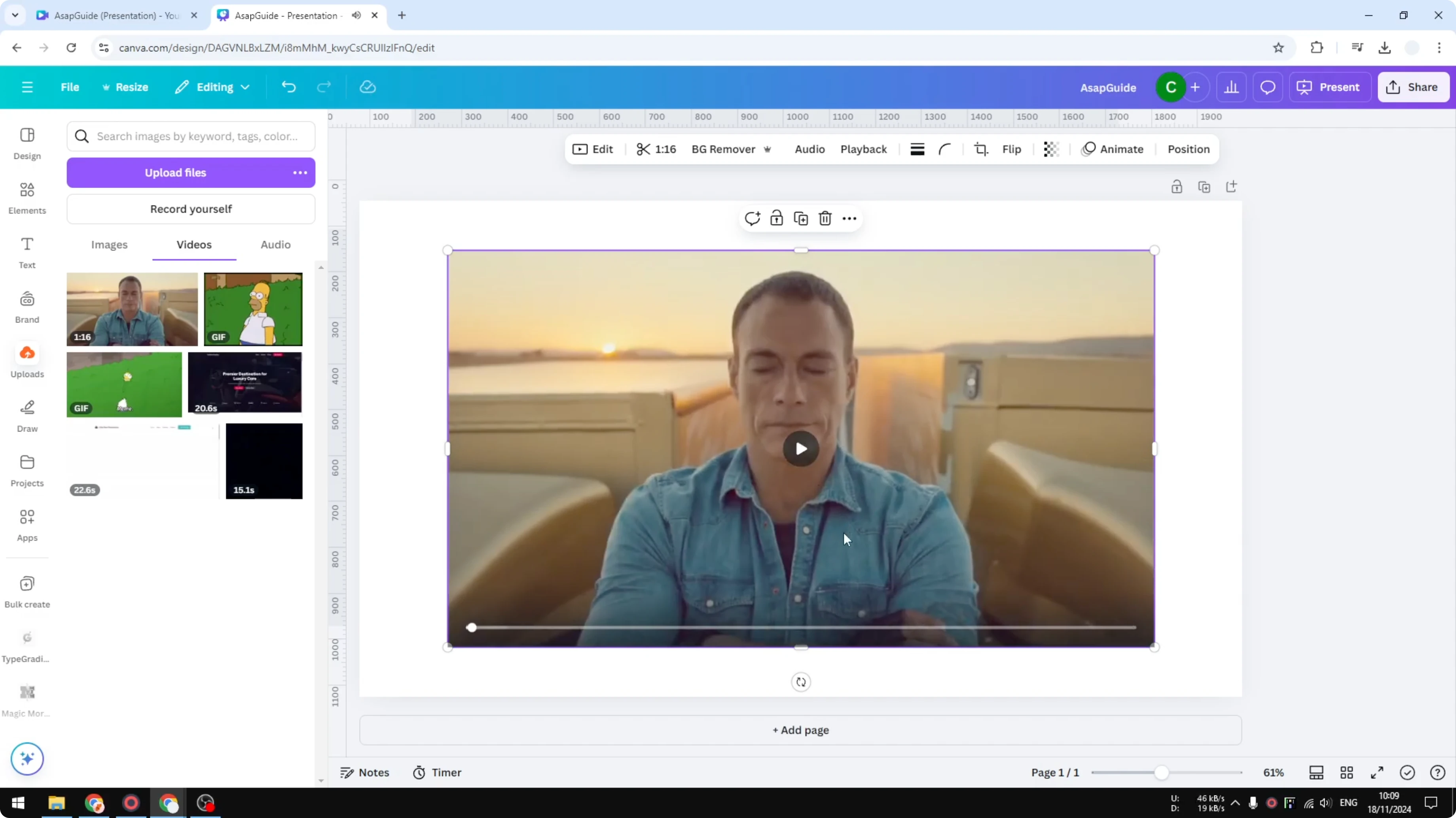Screenshot from How to Convert Video to GIF Animation in Canva at 54s