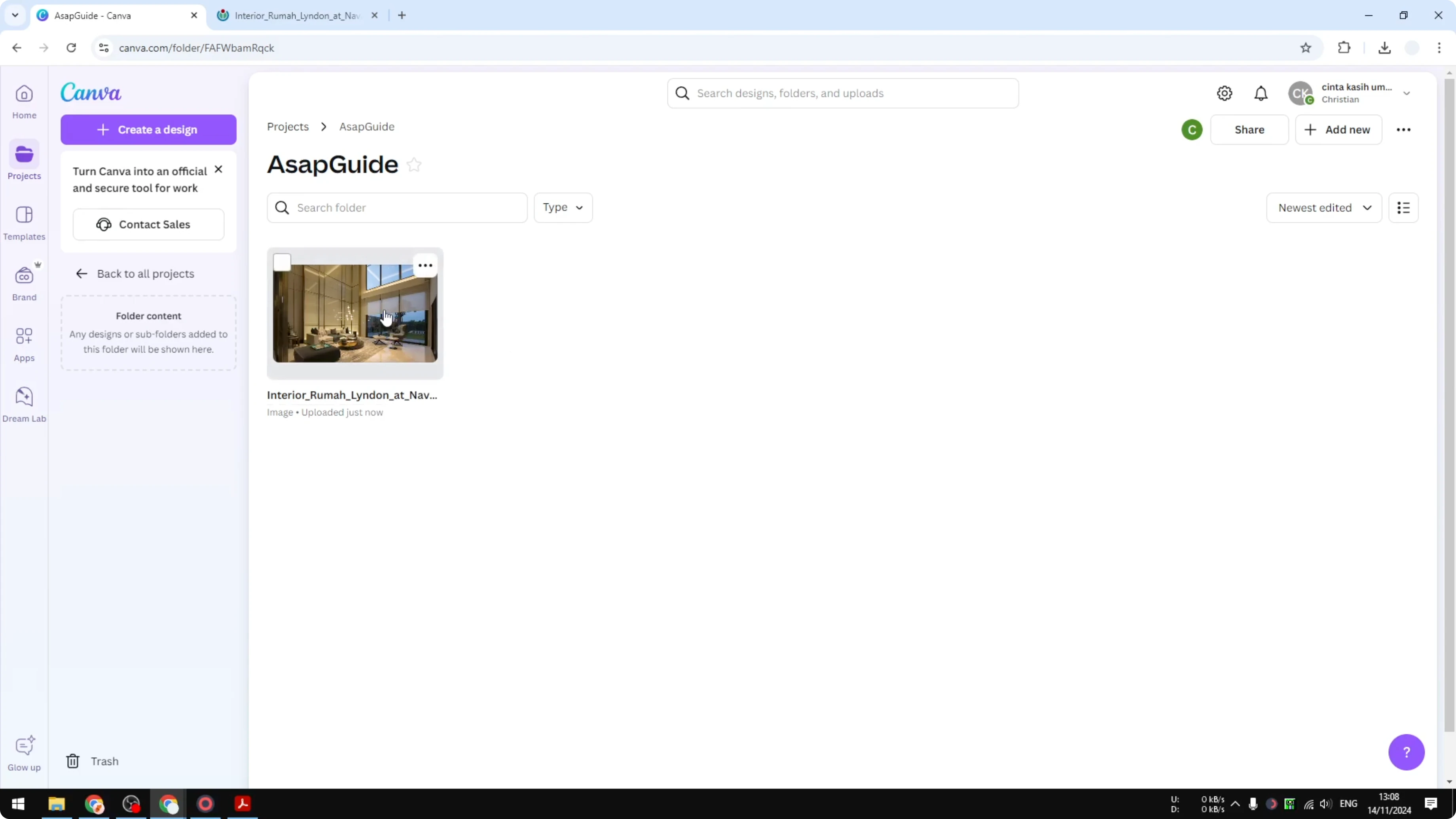 Screenshot from How to Convert WebP to PNG in Canva at 78s