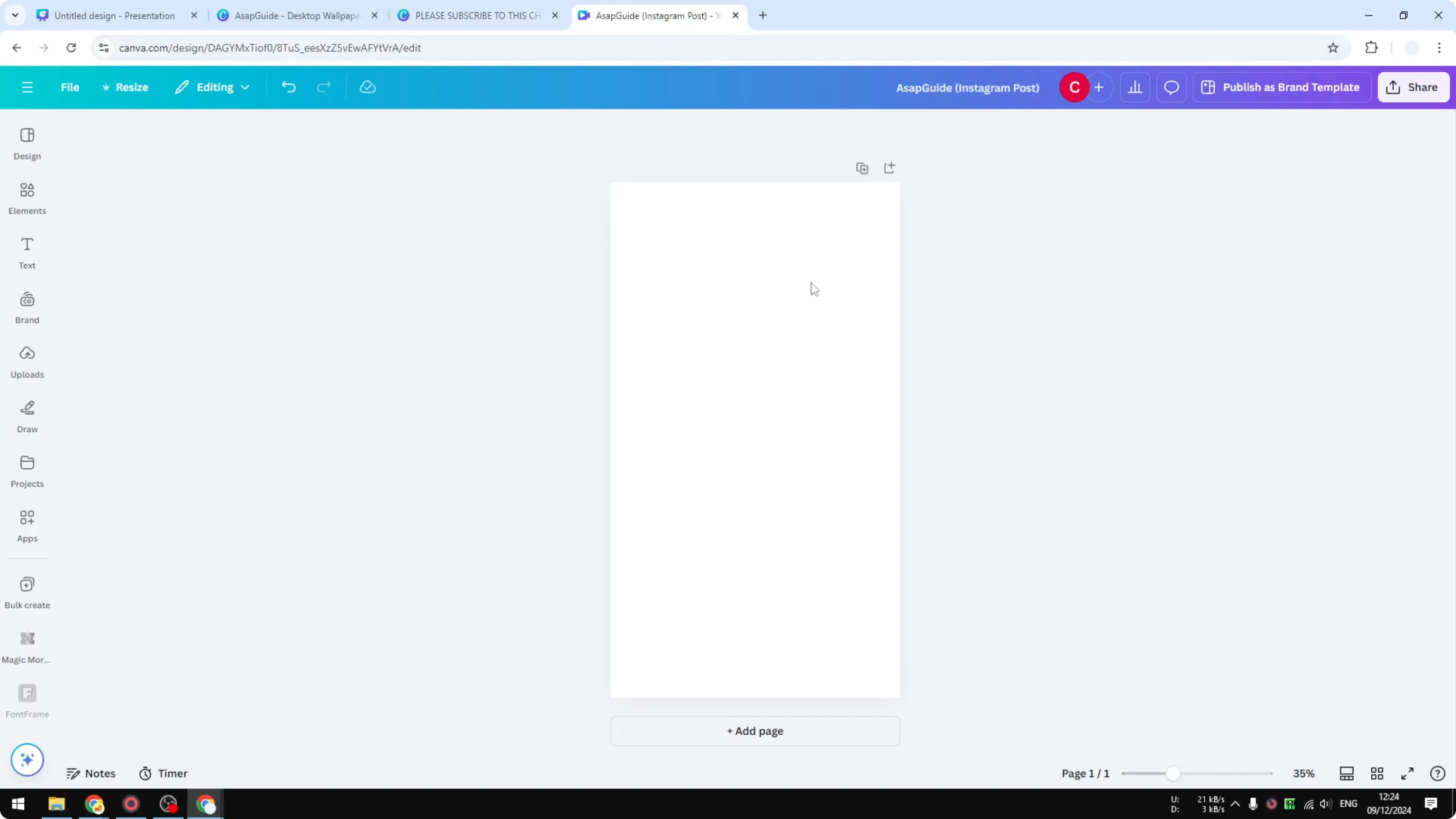 Screenshot from How to Copy Canva Page from One Design to Another at 118s