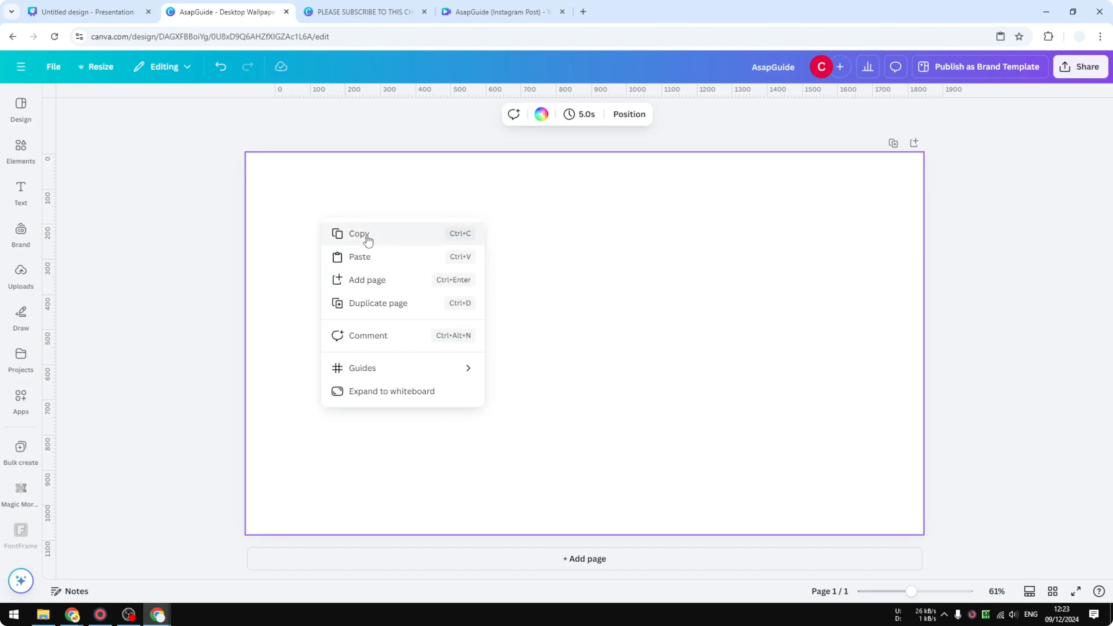 How to Copy Canva Page from One Design to Another