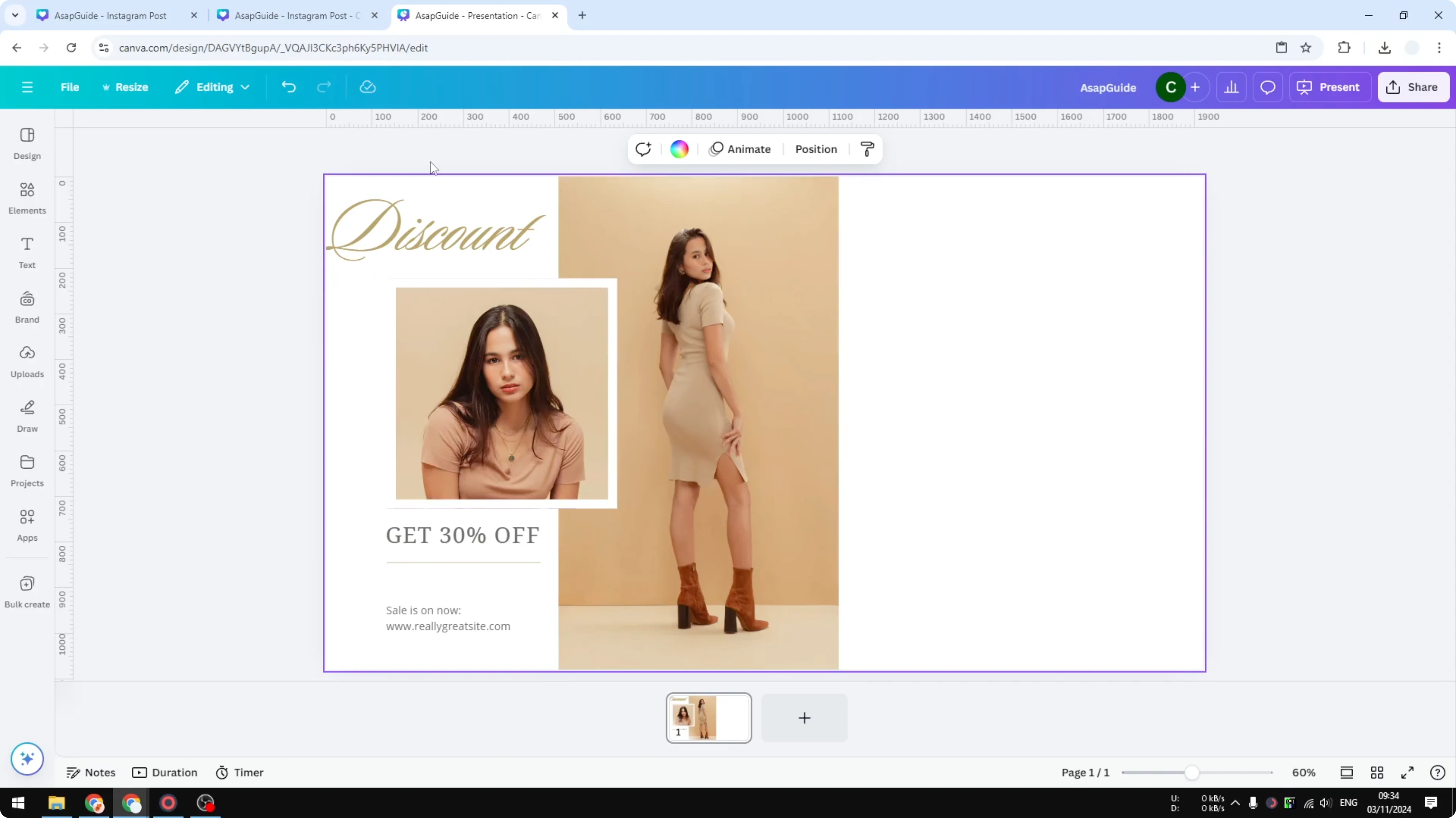 Screenshot from How to Copy a Page in Canva to Another Project at 126s