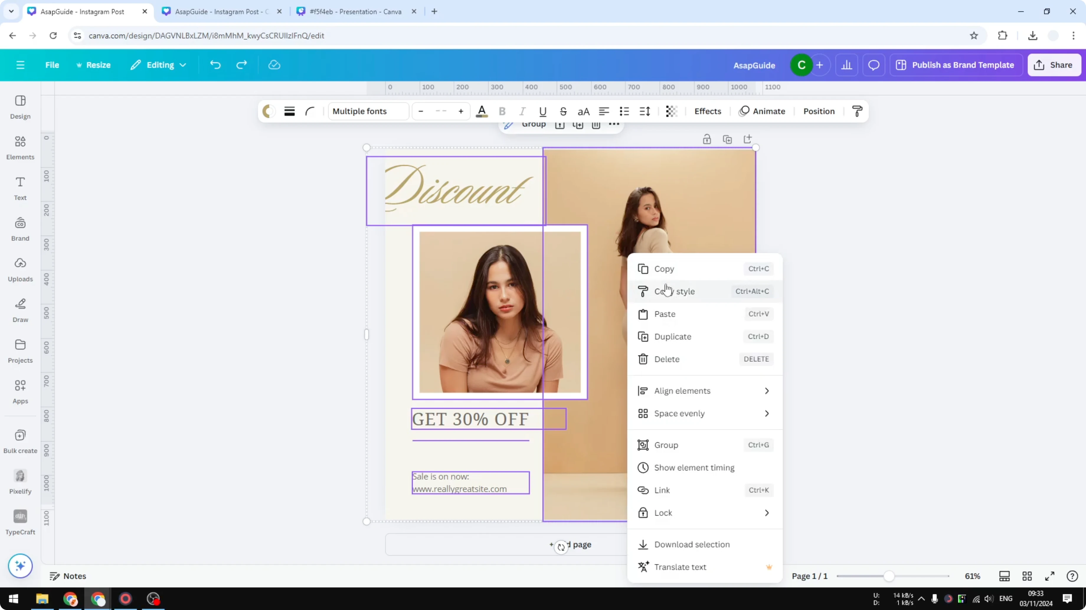 Screenshot from How to Copy a Page in Canva to Another Project at 48s