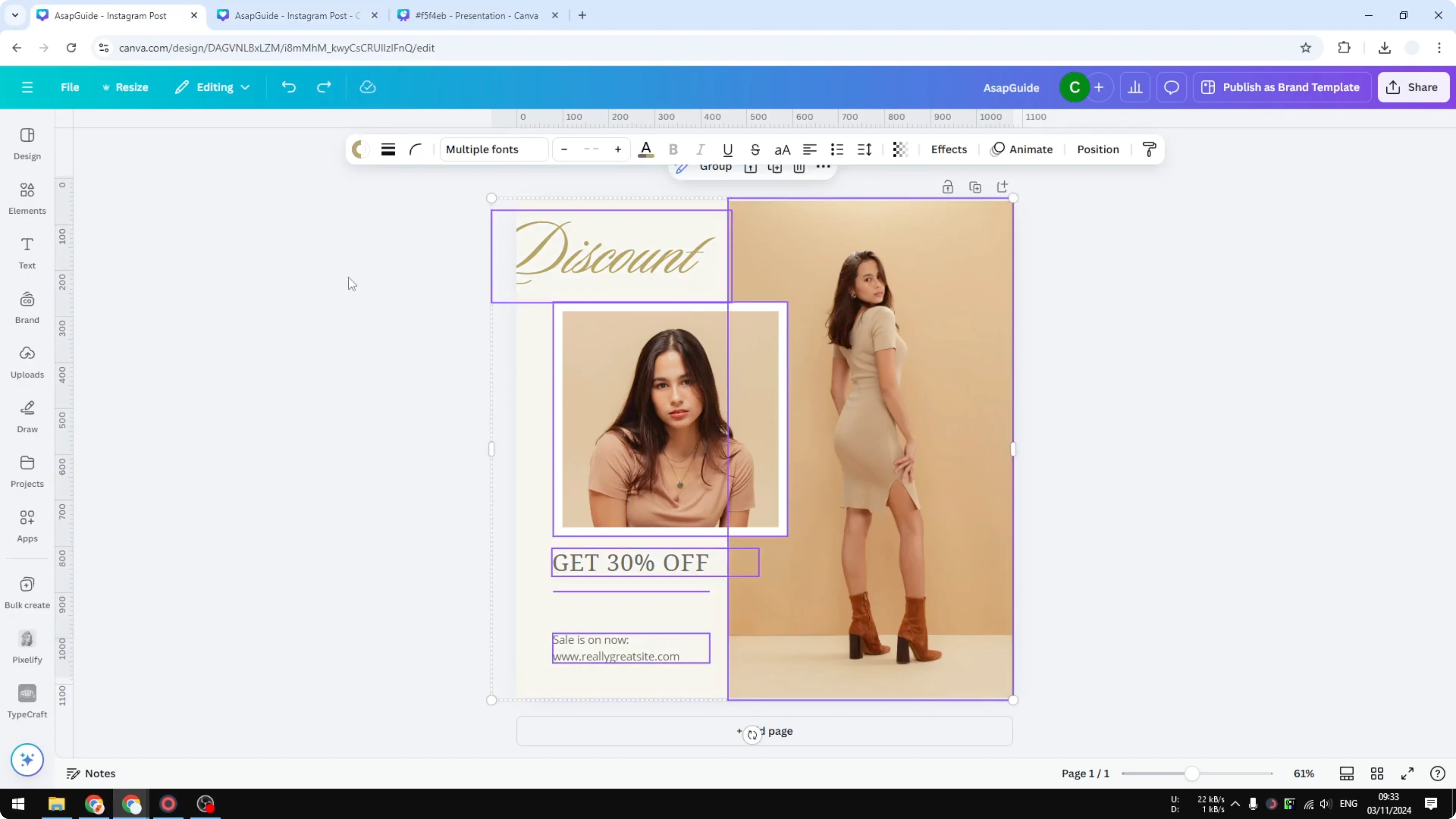 Screenshot from How to Copy a Page in Canva to Another Project at 65s