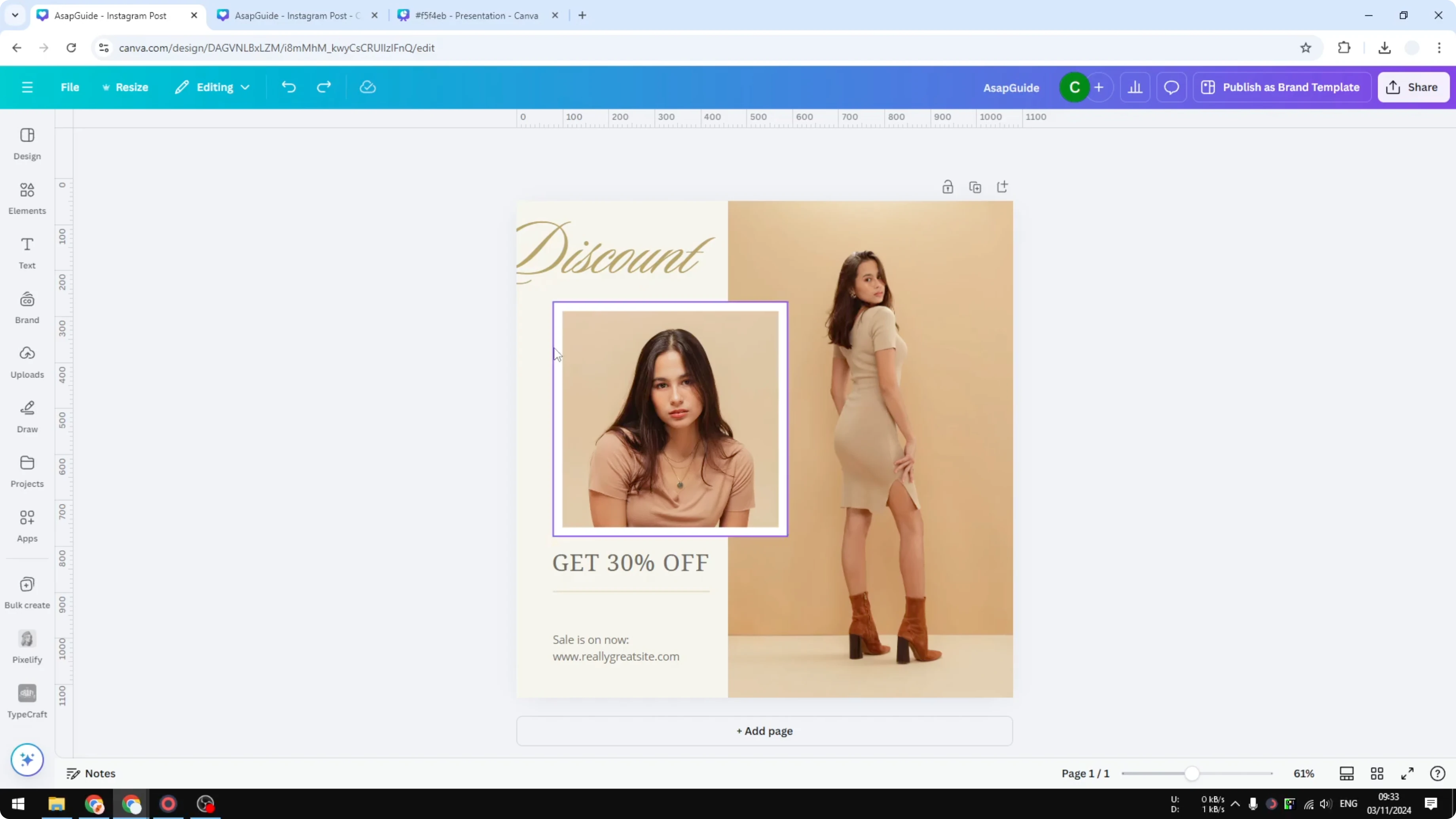 Screenshot from How to Copy a Page in Canva to Another Project at 81s