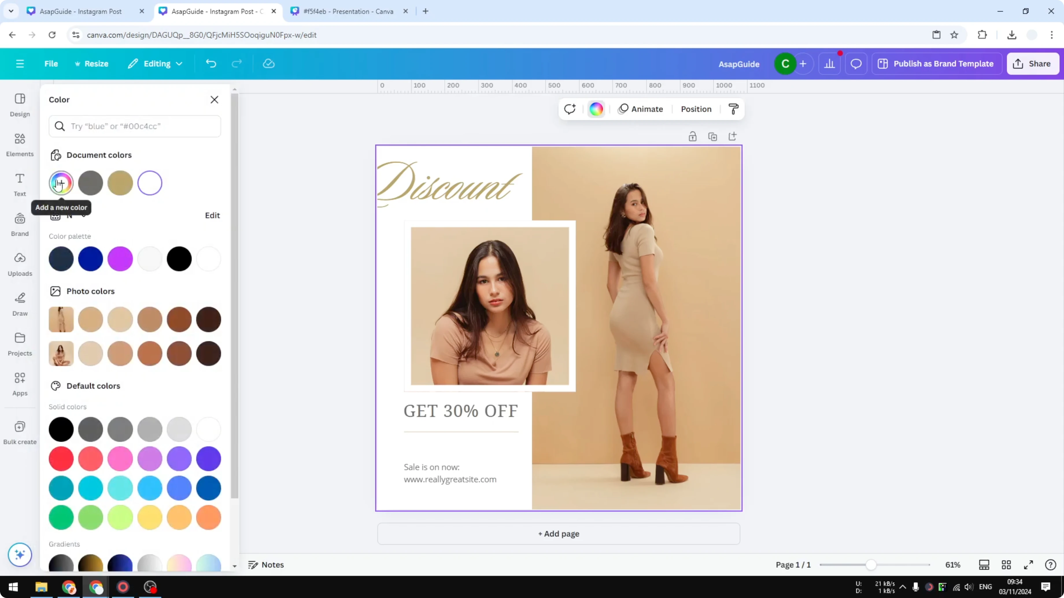 Screenshot from How to Copy a Page in Canva to Another Project at 94s