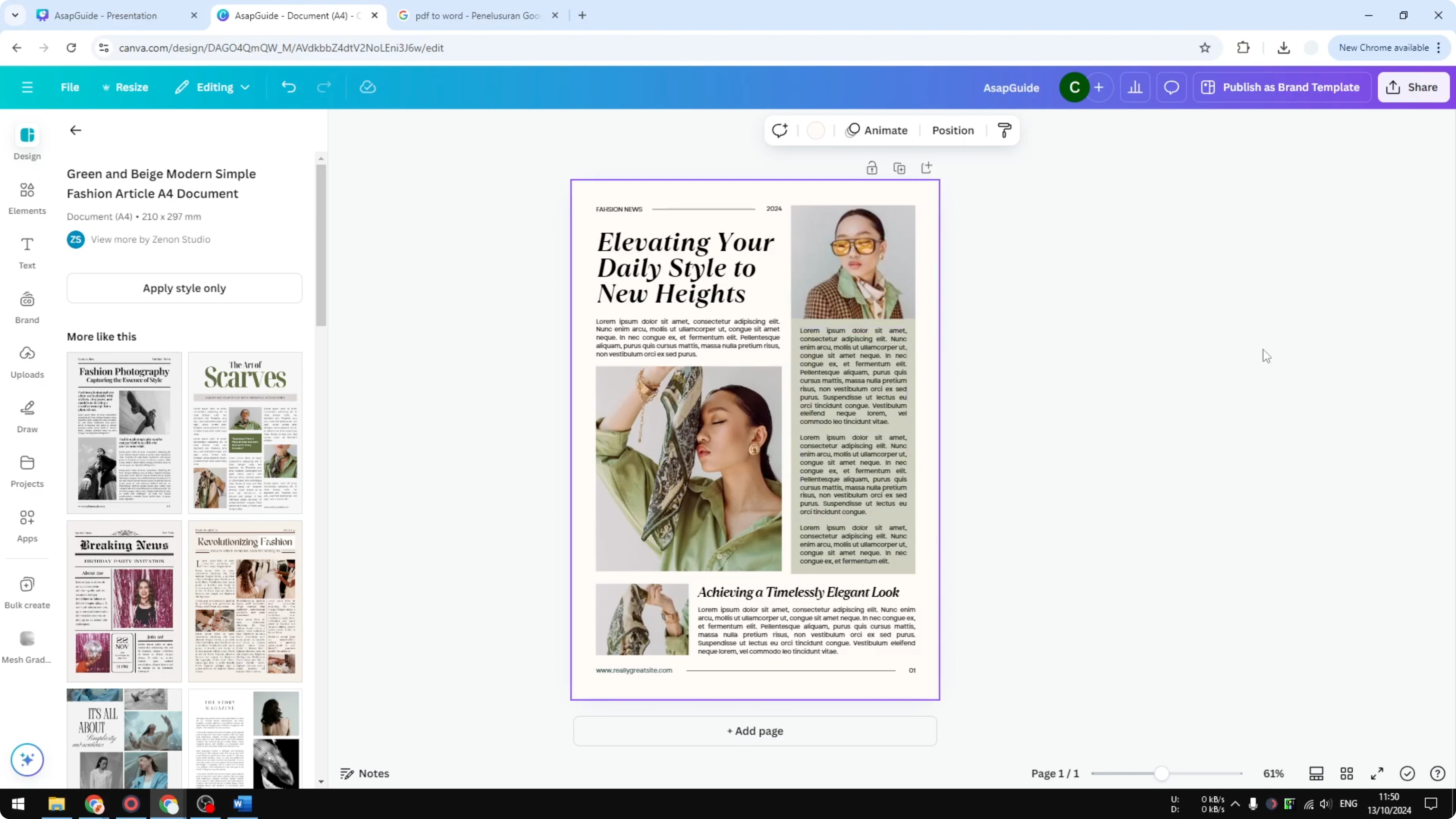 Screenshot from How to Copy Paste Canva to Microsoft Word at 40s